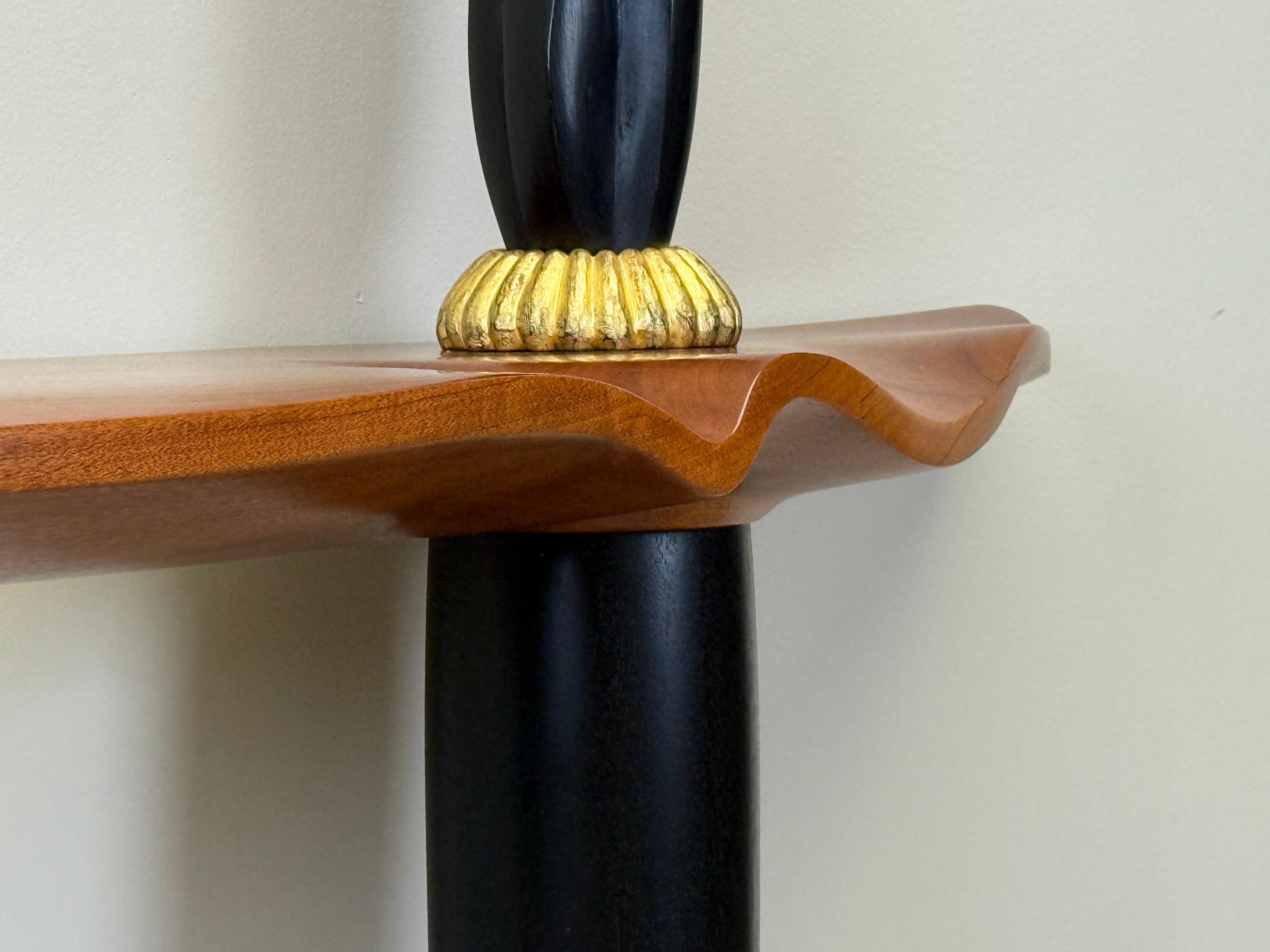 Studio Craft Wall Mount Console Table by Peter Dudley, 1993 For Sale 10