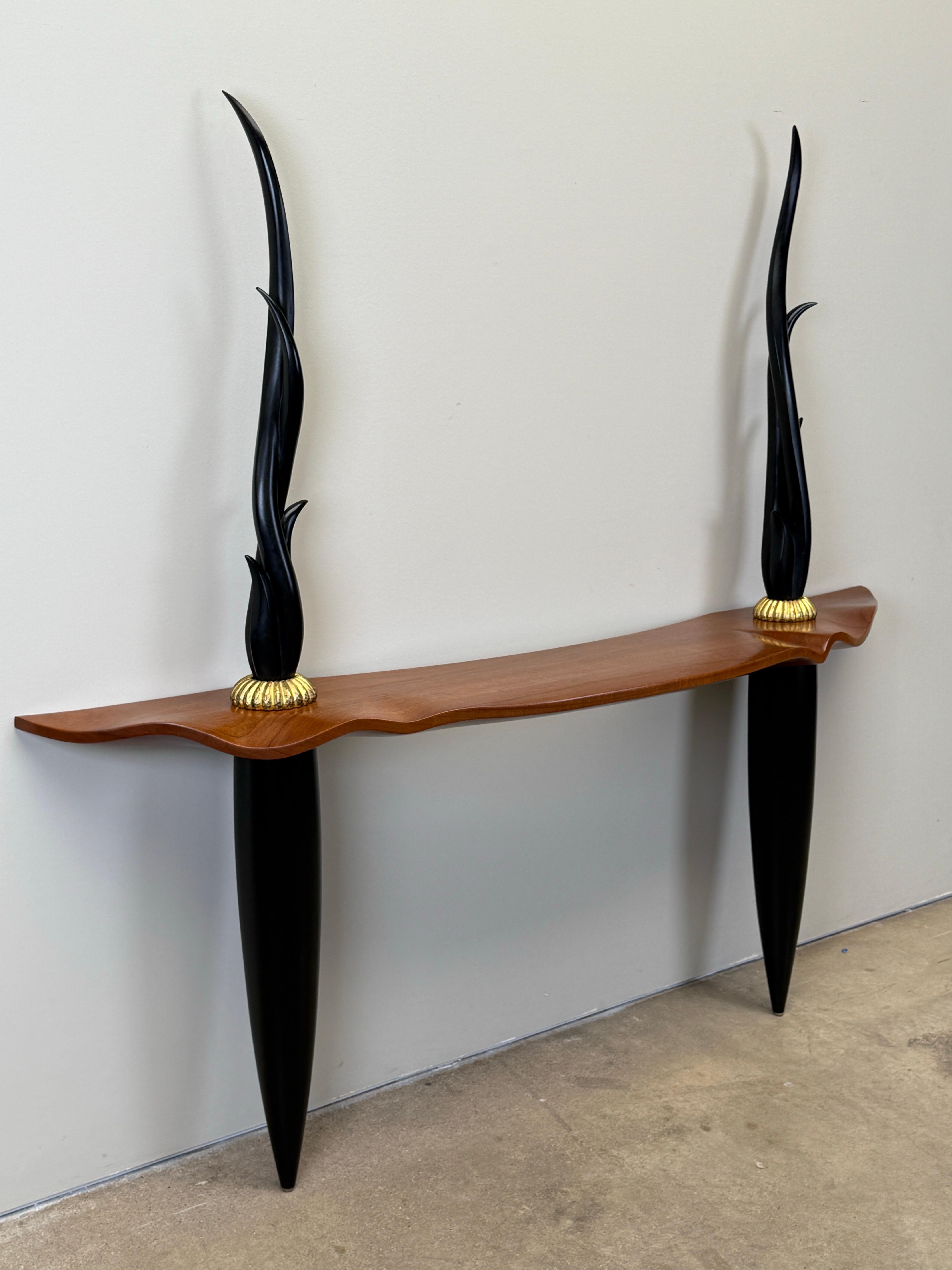 Studio Craft Wall Mount Console Table by Peter Dudley, 1993 For Sale 12