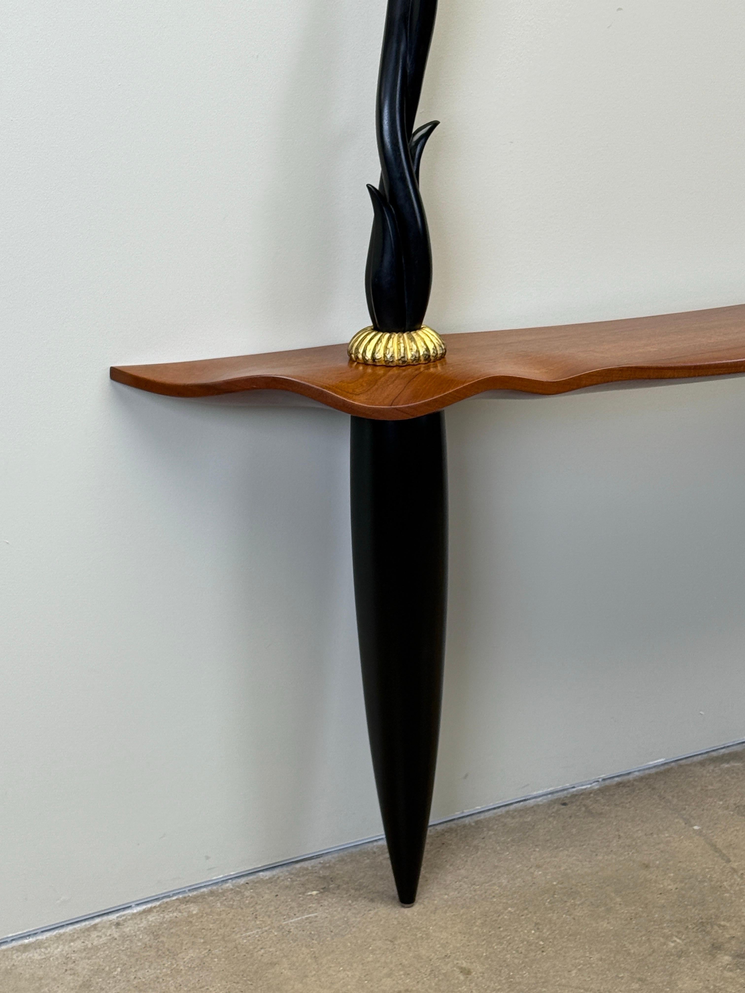 Studio Craft Wall Mount Console Table by Peter Dudley, 1993 For Sale 14