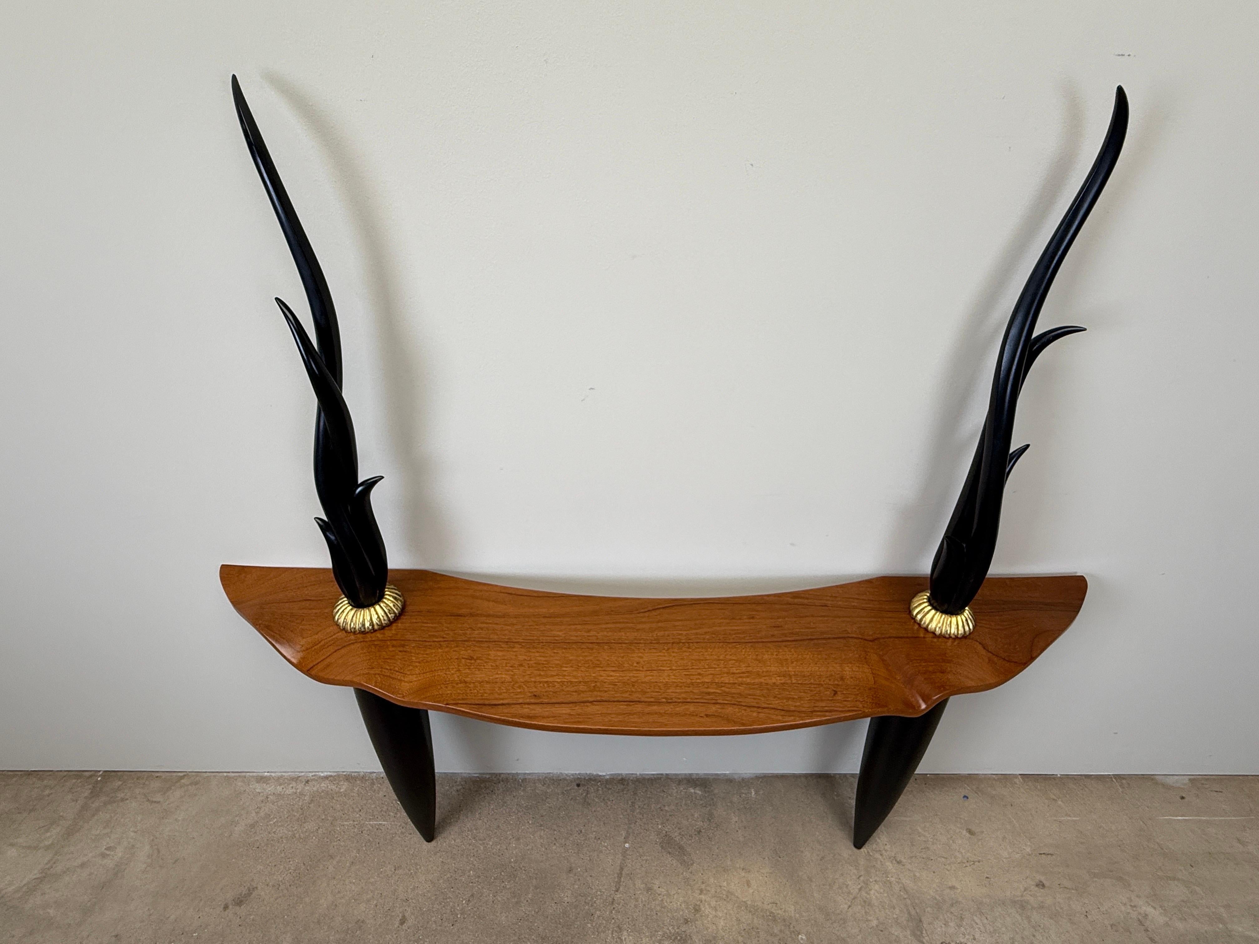 Studio Craft Wall Mount Console Table by Peter Dudley, 1993 For Sale 2