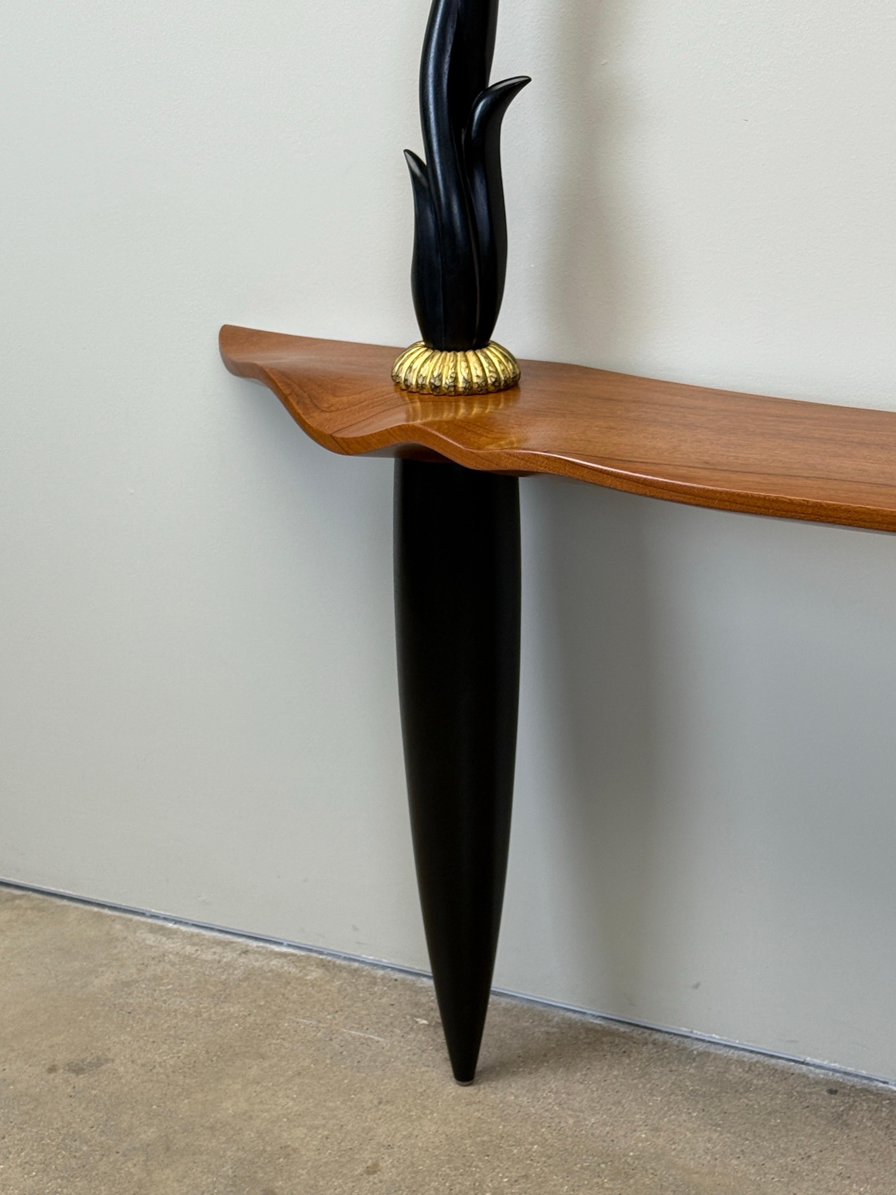 Studio Craft Wall Mount Console Table by Peter Dudley, 1993 For Sale 4