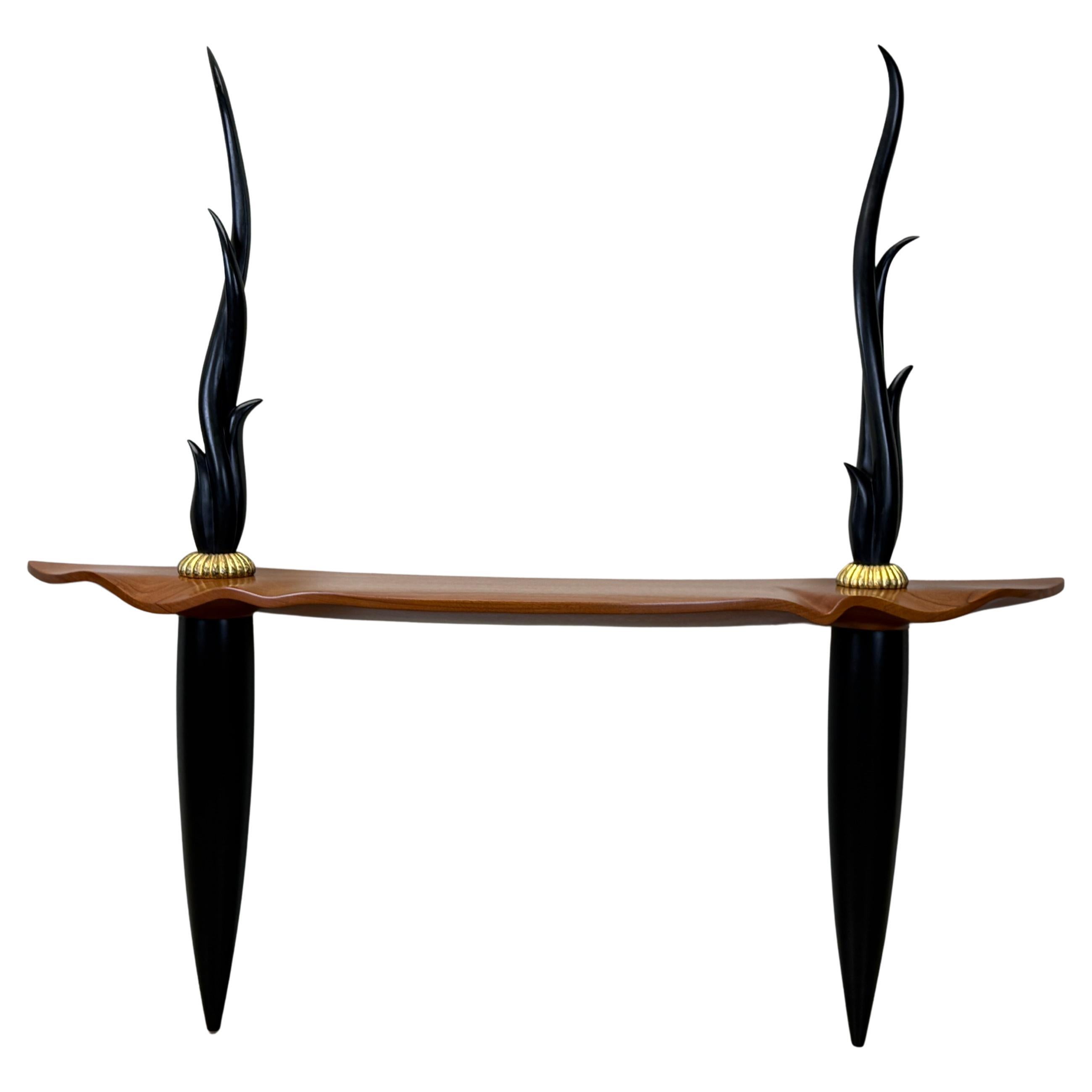 Studio Craft Wall Mount Console Table by Peter Dudley, 1993 For Sale