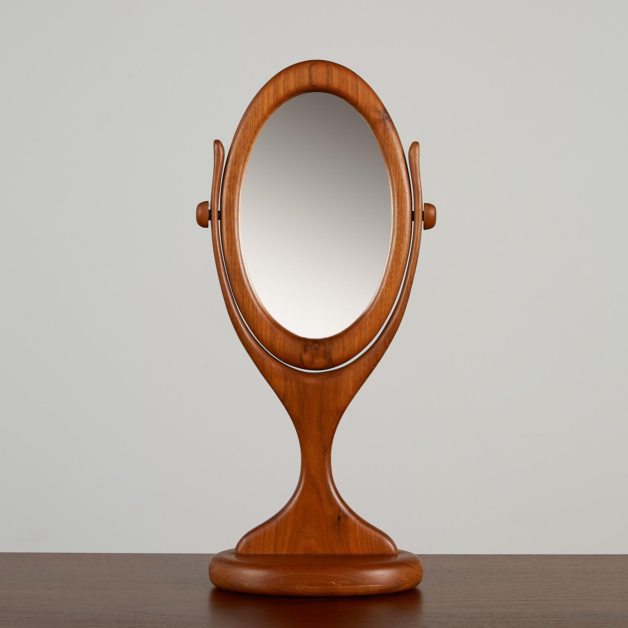 walnut vanity mirror