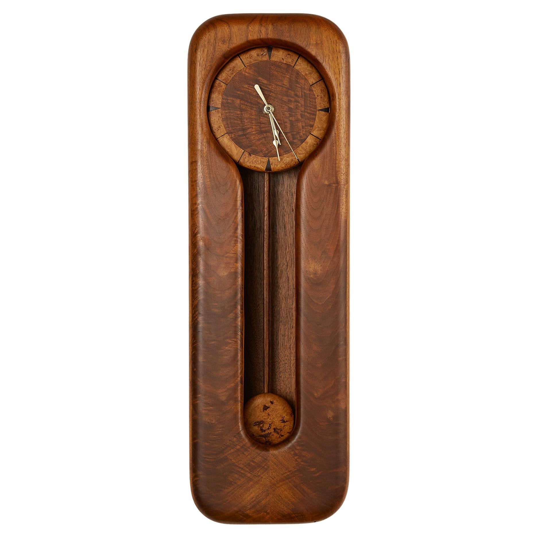 Studio Craft Walnut Wall Mounted Pendulum Clock