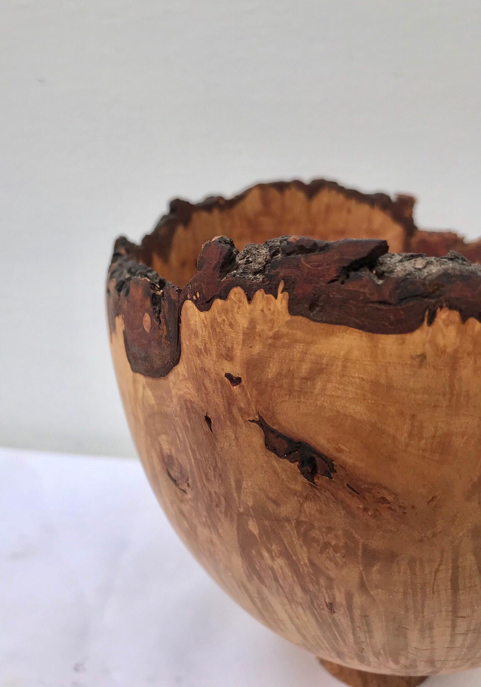 Studio Crafted Burl Wood Bowl by O.H. Booth For Sale 1