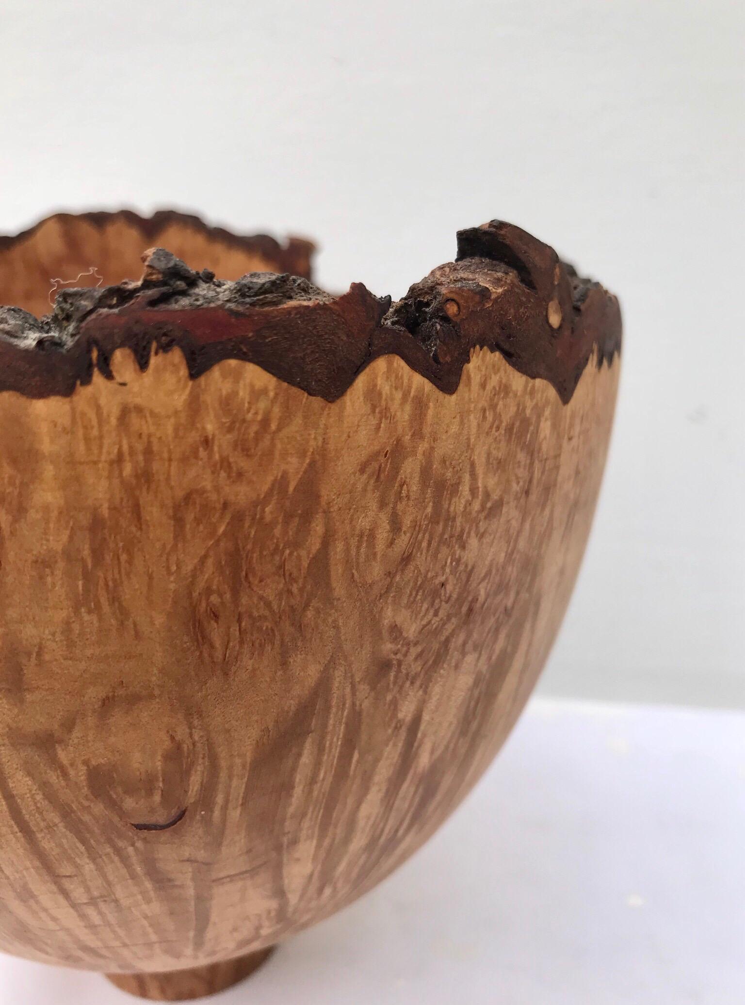 20th Century Studio Crafted Burl Wood Bowl by O.H. Booth For Sale