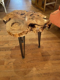 Studio Crafted Free Edge Olive Wood Side Table by Tylor Povic