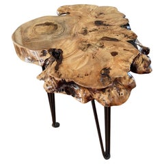 Studio Crafted Free Edge Olive Wood Side Table by Tylor Povic