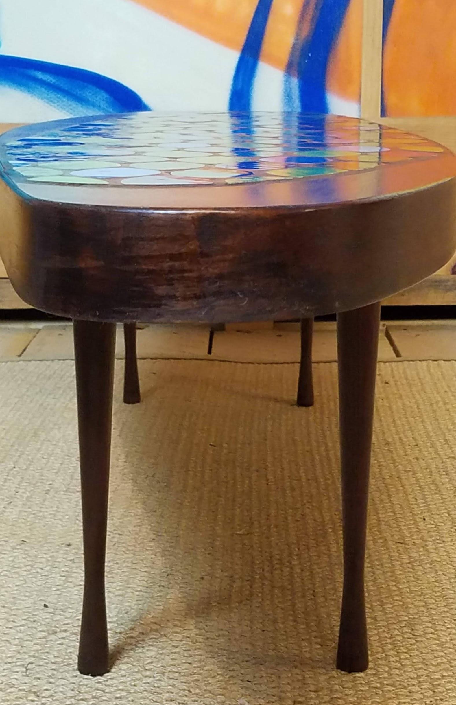 Mid-Century Modern Studio Crafted Georges Briard Style Coffee Table Possibly John Rothschild, 1960s