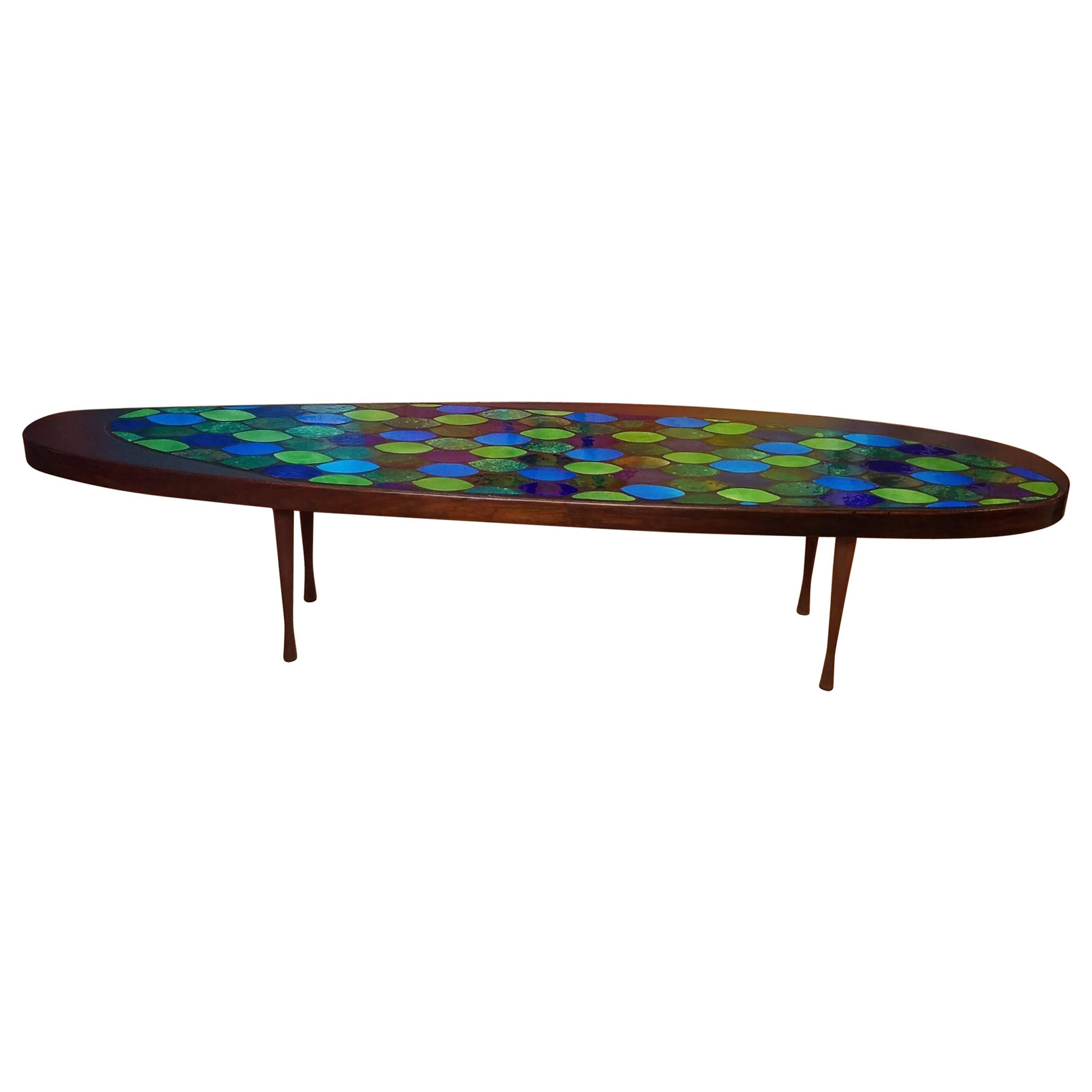 Studio Crafted Georges Briard Style Coffee Table Possibly John Rothschild, 1960s