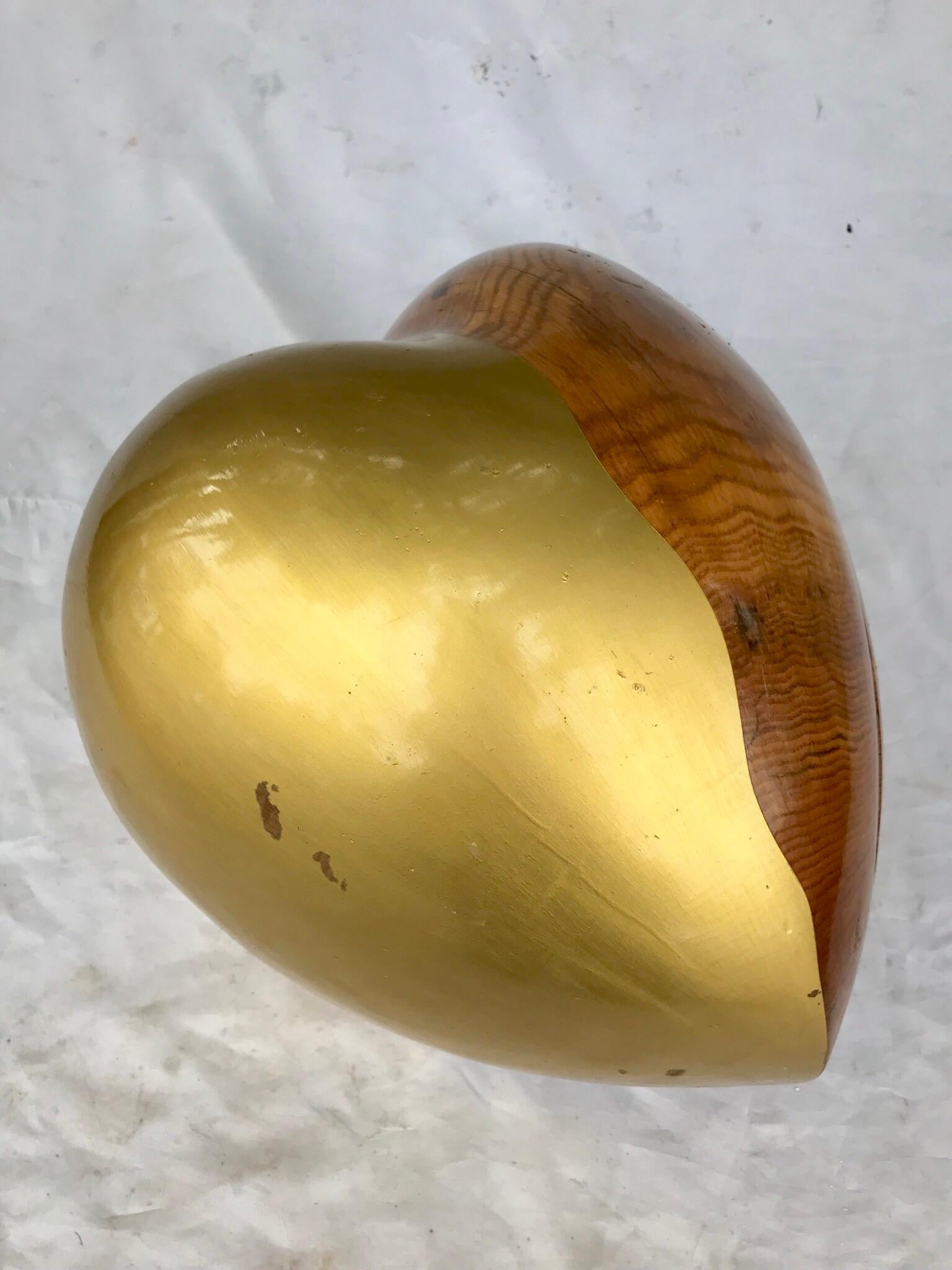 Hand-Carved Studio Crafted Heart Shaped Sculpture in the Noguchi Taste For Sale