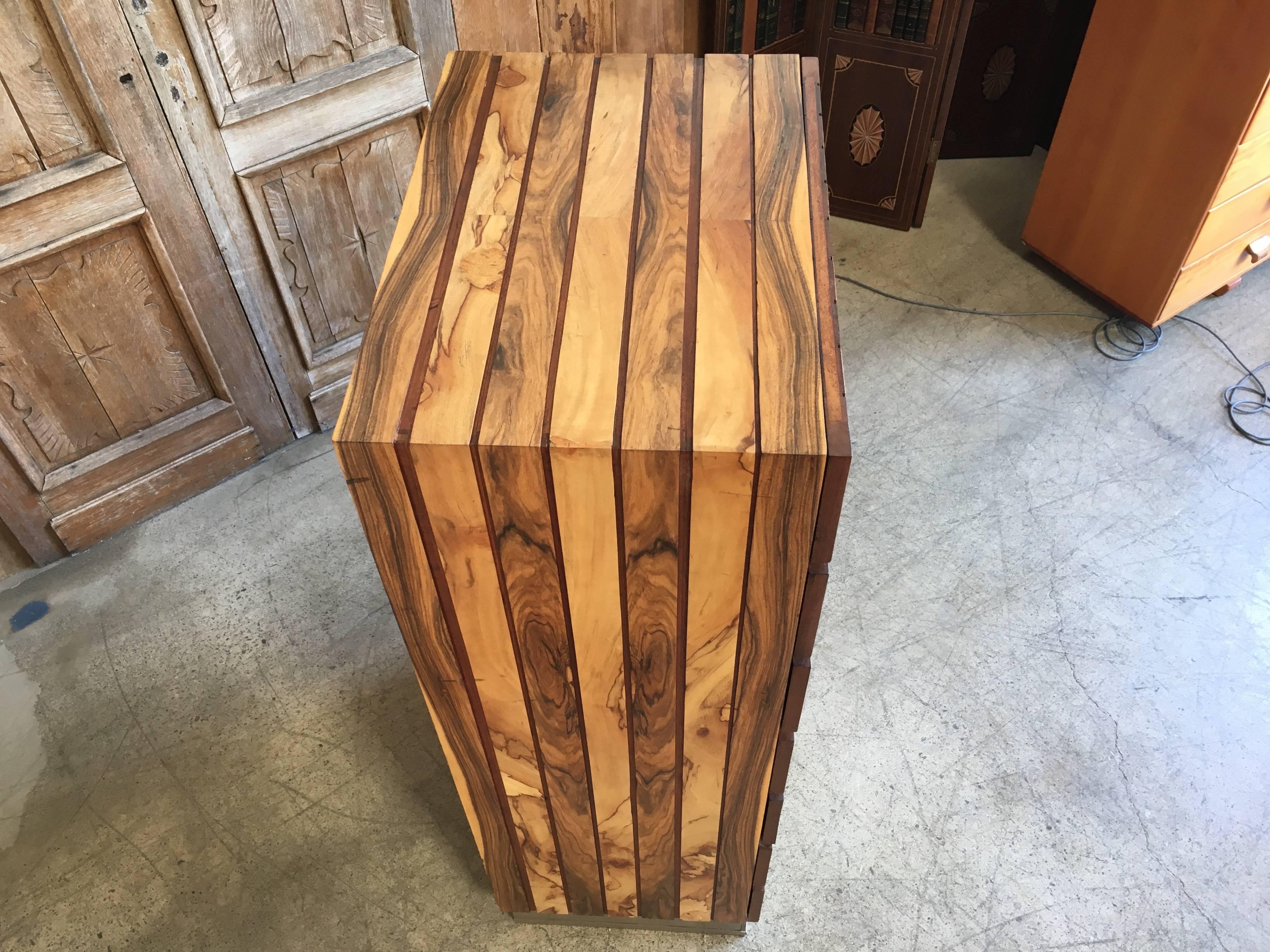 Studio Crafted Mixed Wood Highboy Dresser 2