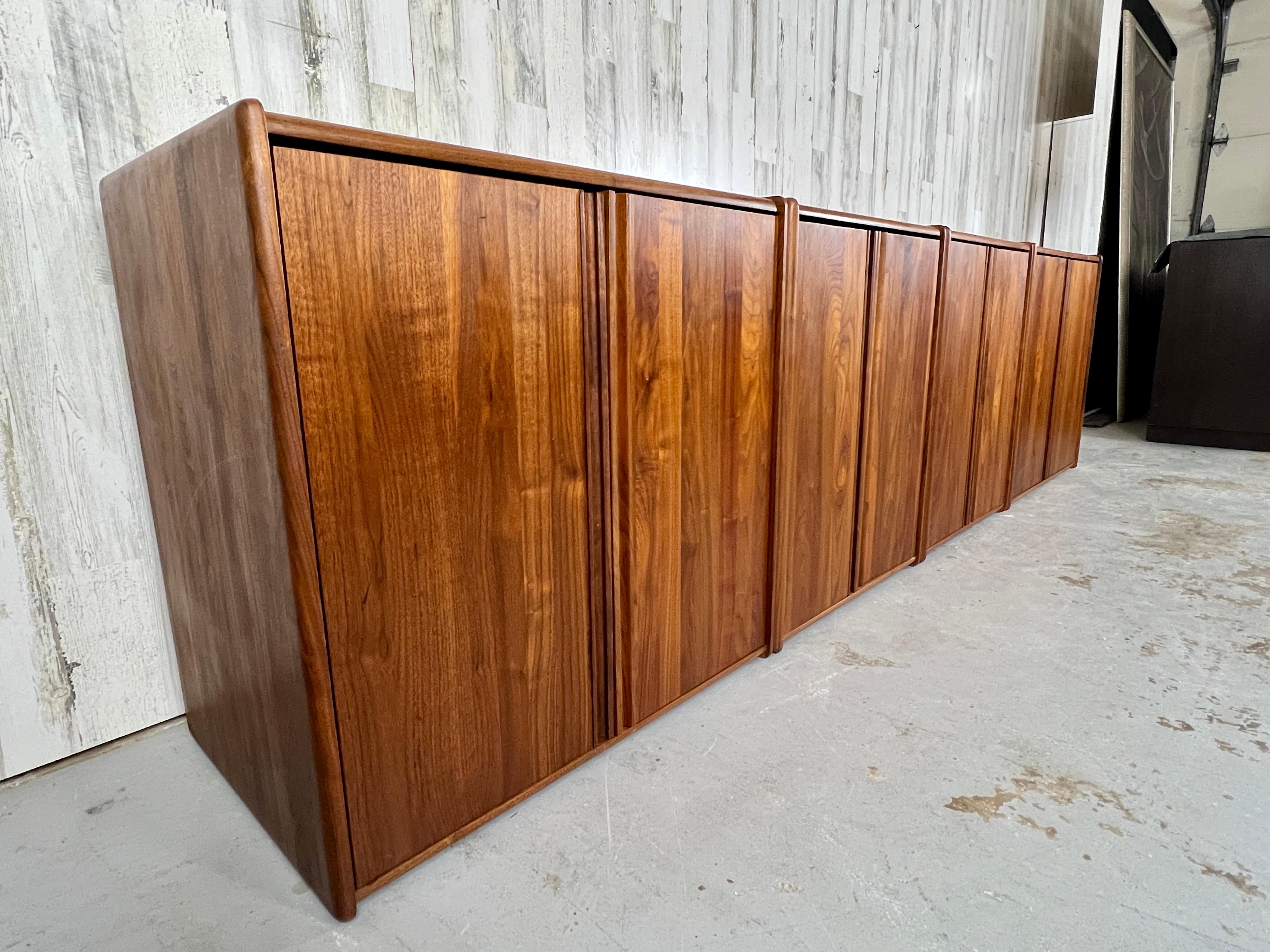 Mid-Century Modern Studio Crafted Modular Credenza For Sale