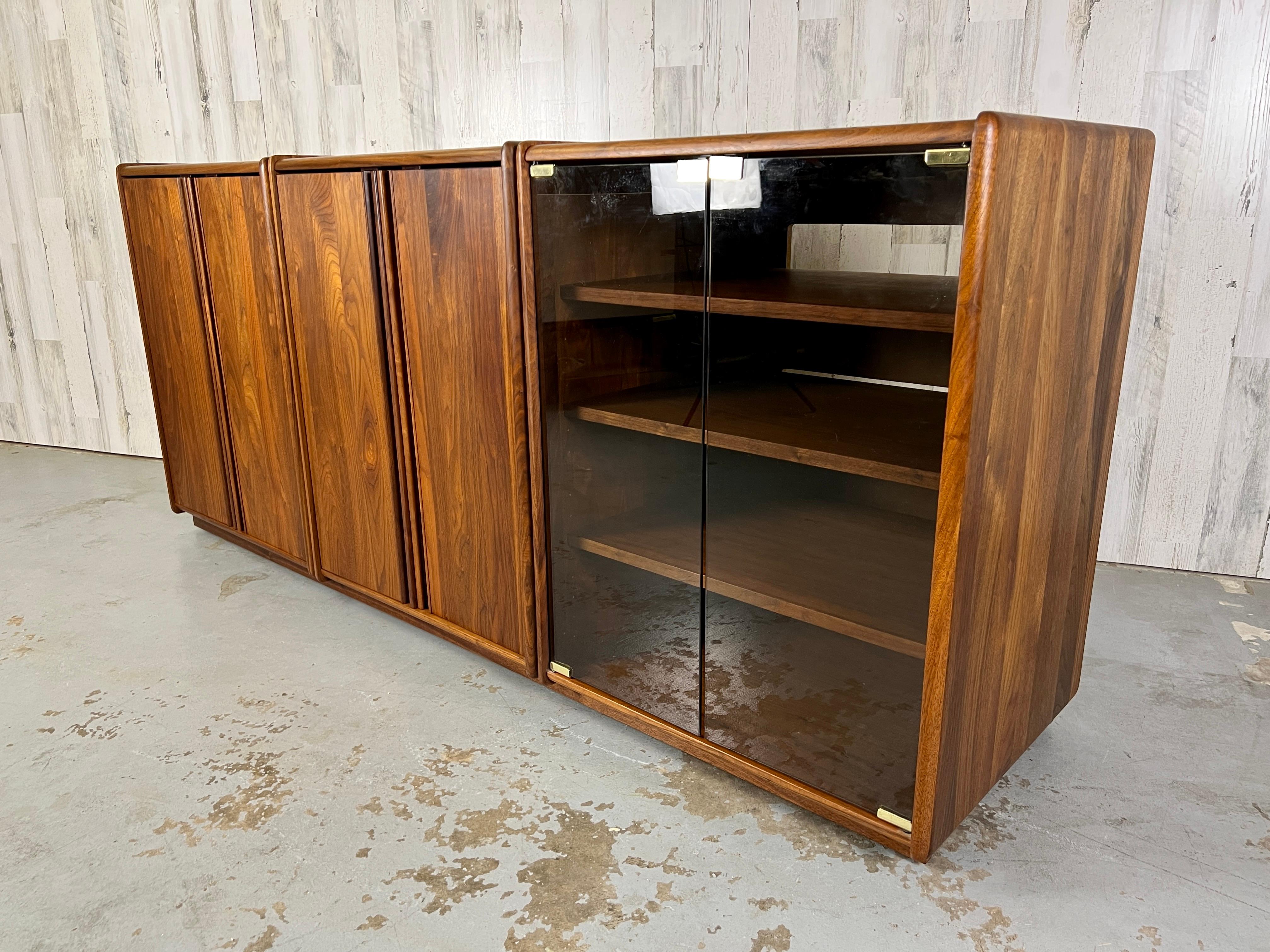 North American Studio Crafted Modular Media Credenza For Sale