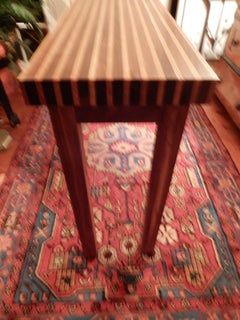 Studio Crafted Oak and Black Walnut Woods Console Table, 1978