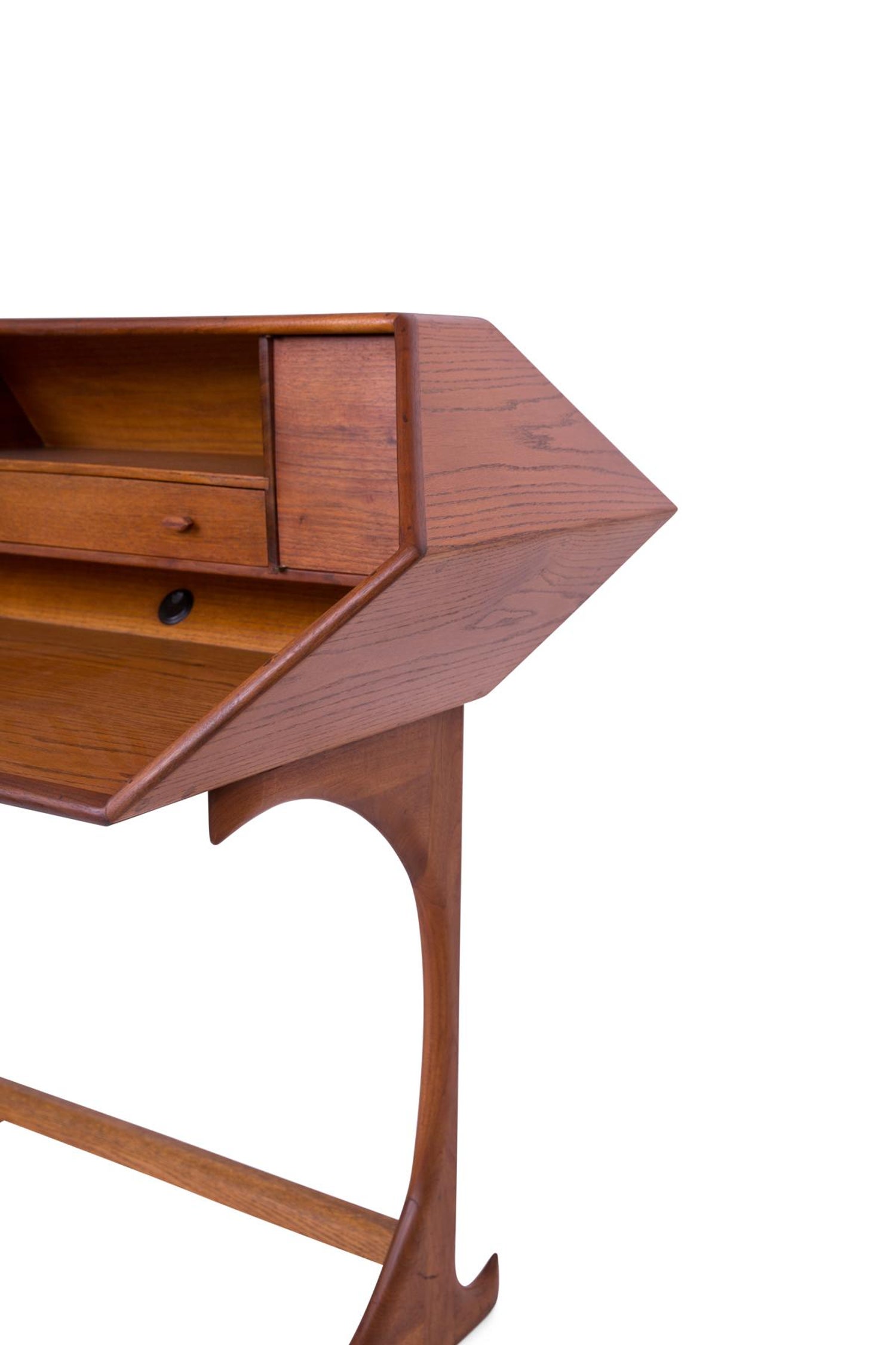 Studio Crafted One Off Walnut And Oak Desk At 1stdibs