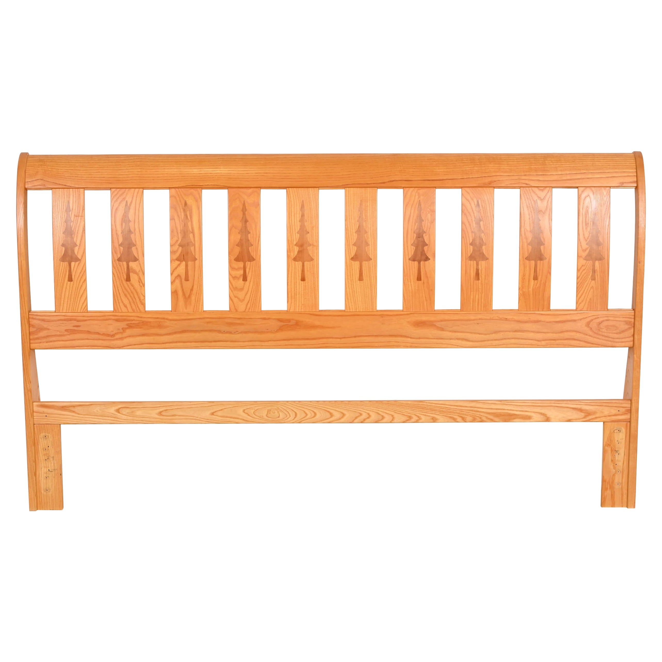 Studio Crafted Rustic Lodge Inlaid Pine King Size Headboard