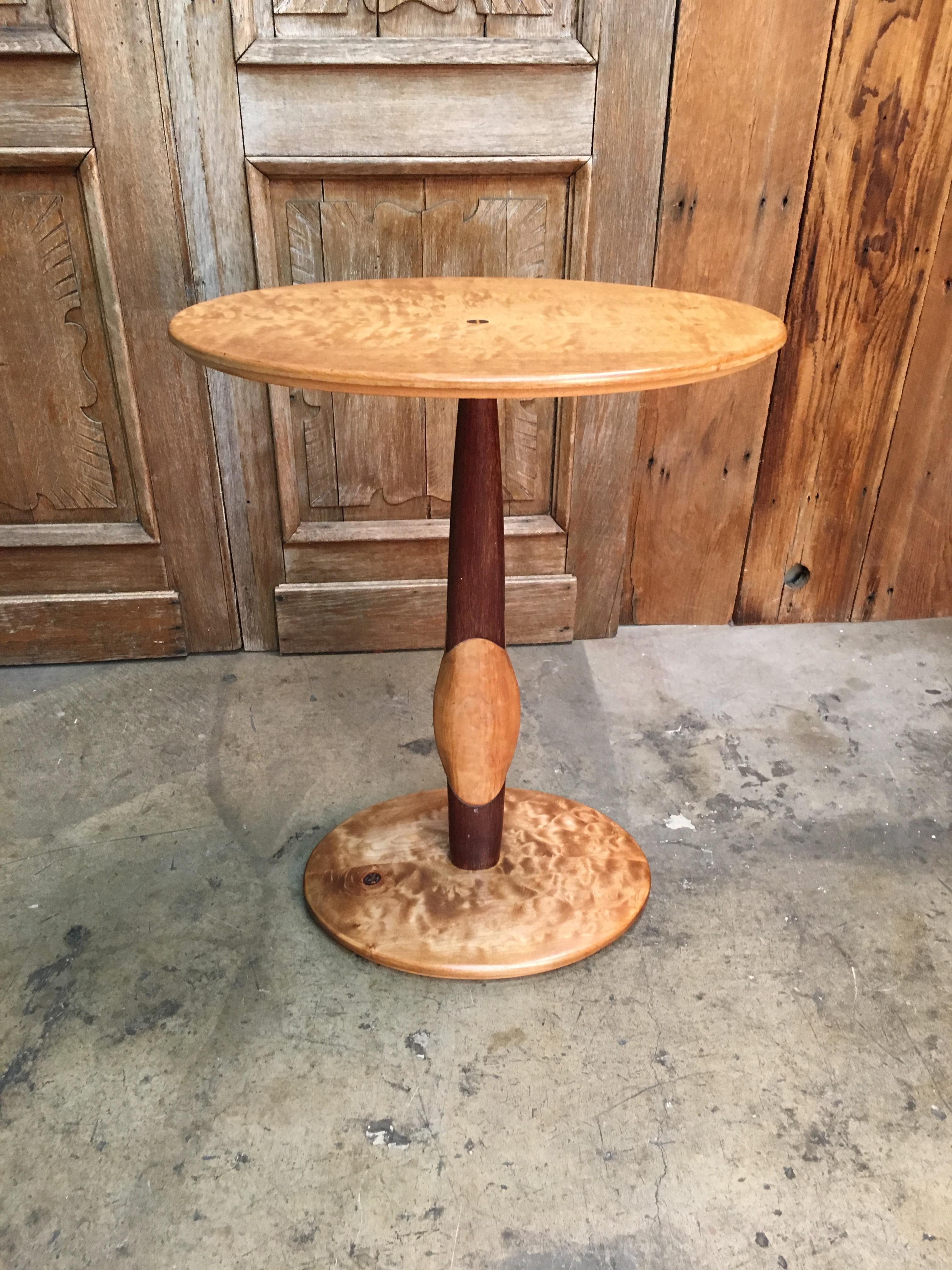 Studio Crafted Side Table by Mitch Goldstein, 1982 In Good Condition For Sale In Denton, TX