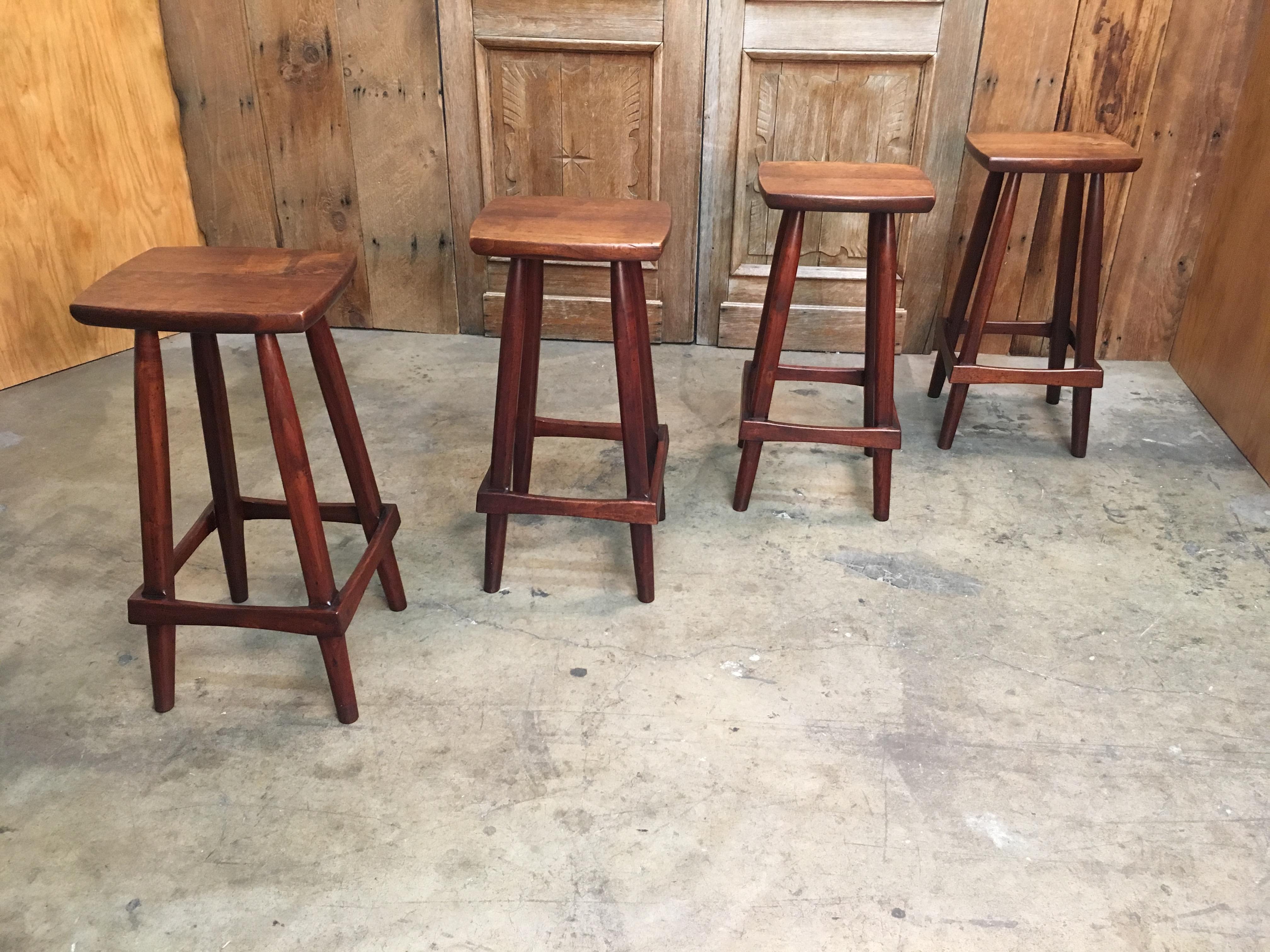 Studio Crafted Walnut Stools 5