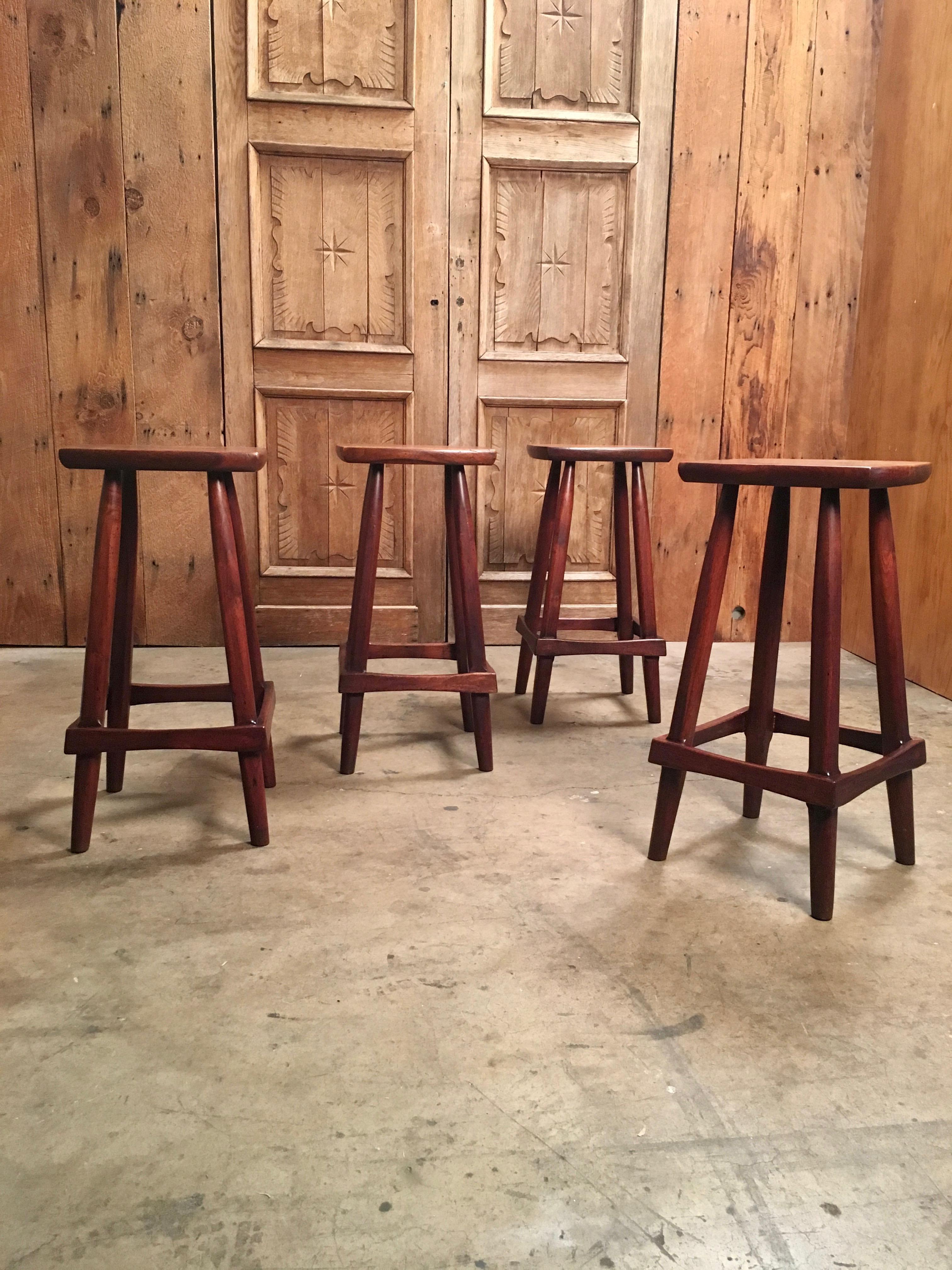 Studio Crafted Walnut Stools 13