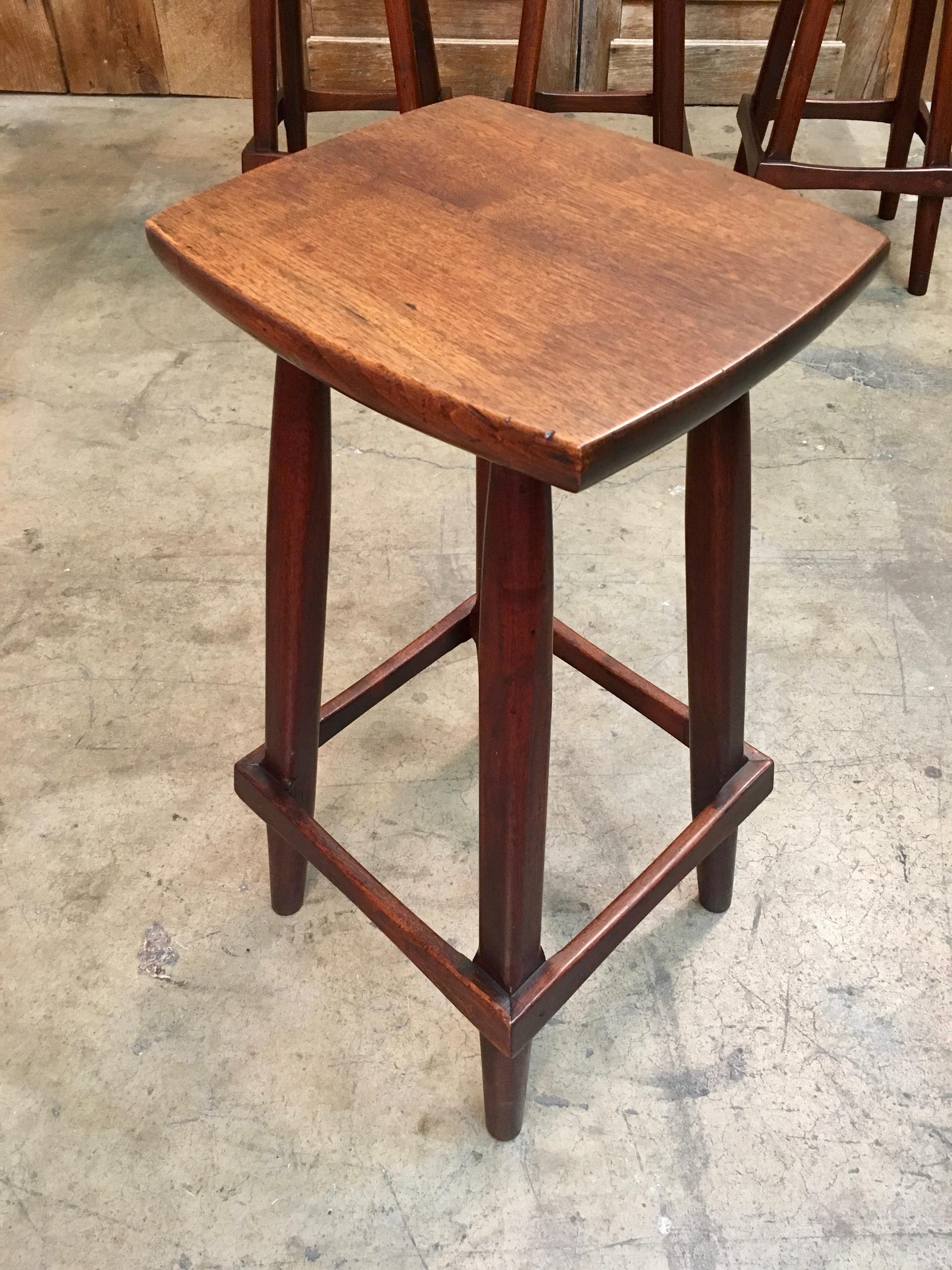 Studio Crafted Walnut Stools 3