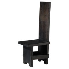 Used Studio D Italy Brutalist Chair in Solid Darkened Wood