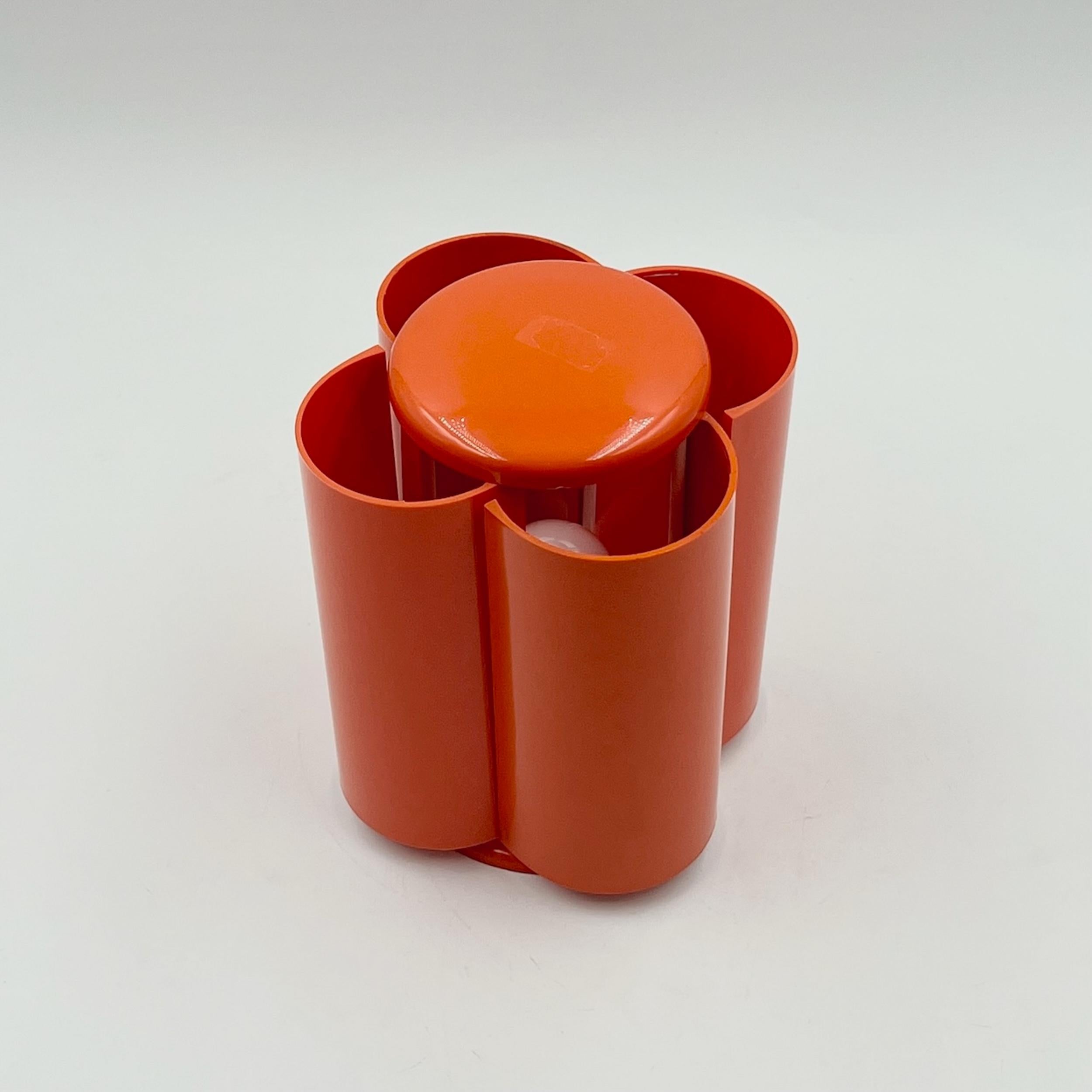 Italian Studio D.A. Lamperti Table Lamp in Orange Plastic - Mid Century Modern Icon
