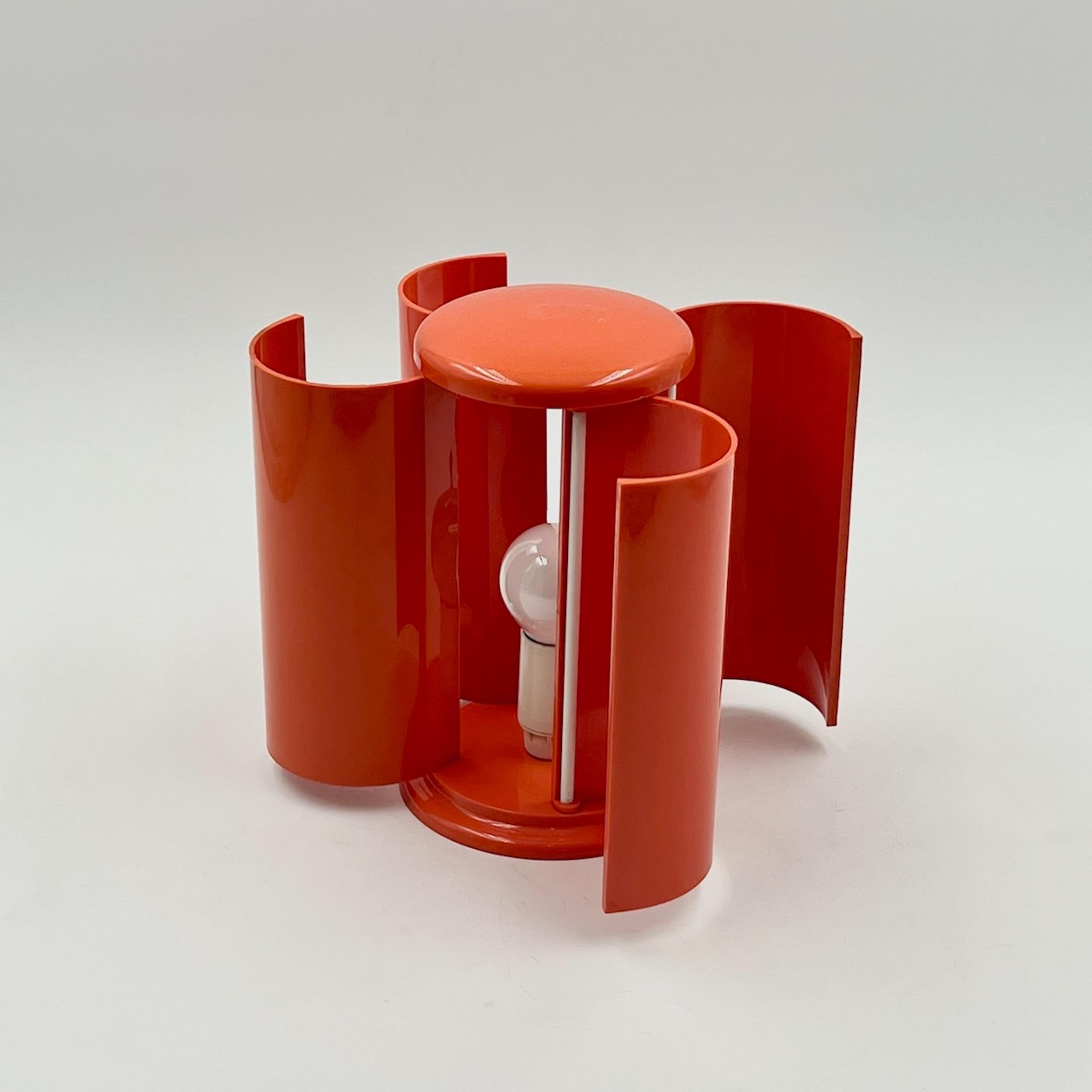 Mid-20th Century Studio D.A. Lamperti Table Lamp in Orange Plastic - Mid Century Modern Icon