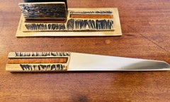 Studio Del Campo 1960 Letter Tray and Opener. Italian Mid Century