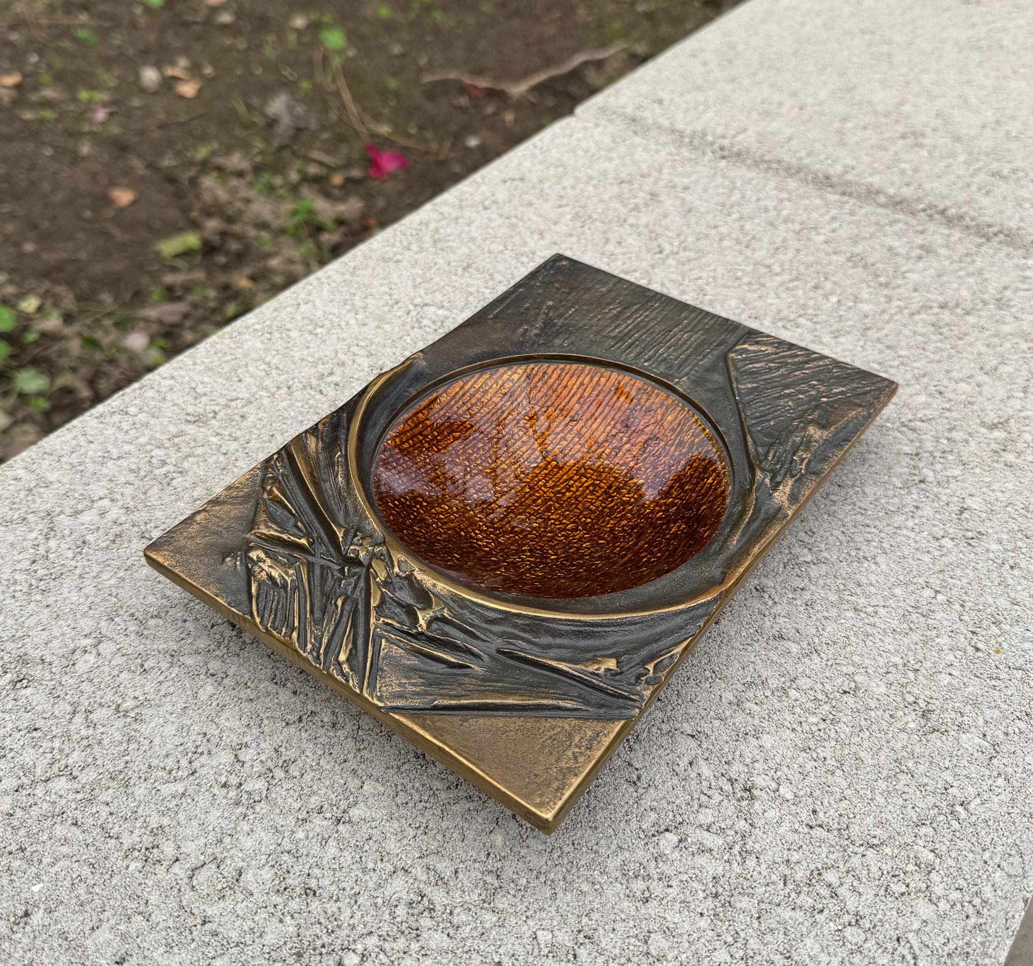 Vide poche de bronce y esmalte Studio Del Campo, Italia, c.1960 en venta 7