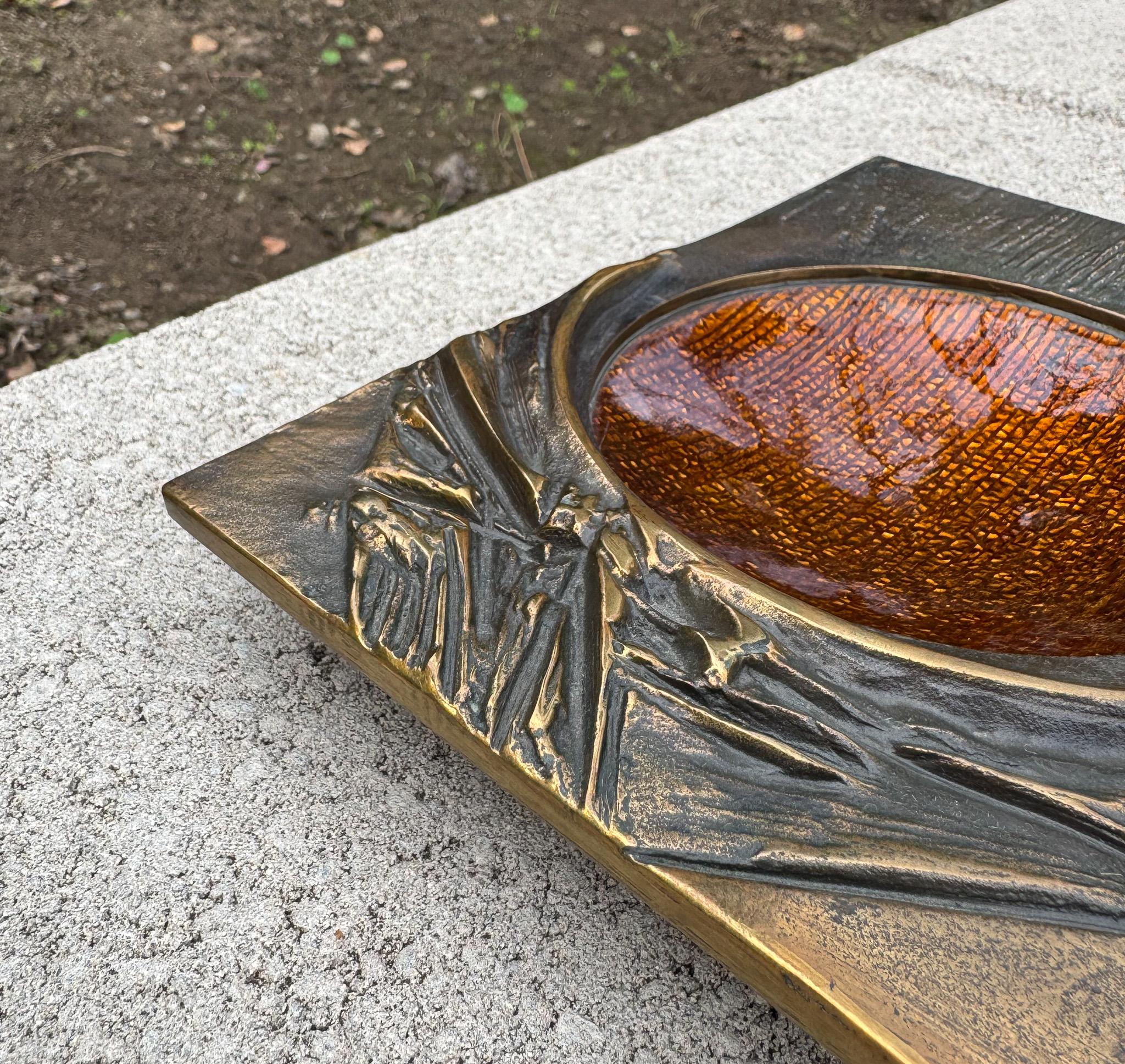 Vide poche de bronce y esmalte Studio Del Campo, Italia, c.1960 Bronce en venta