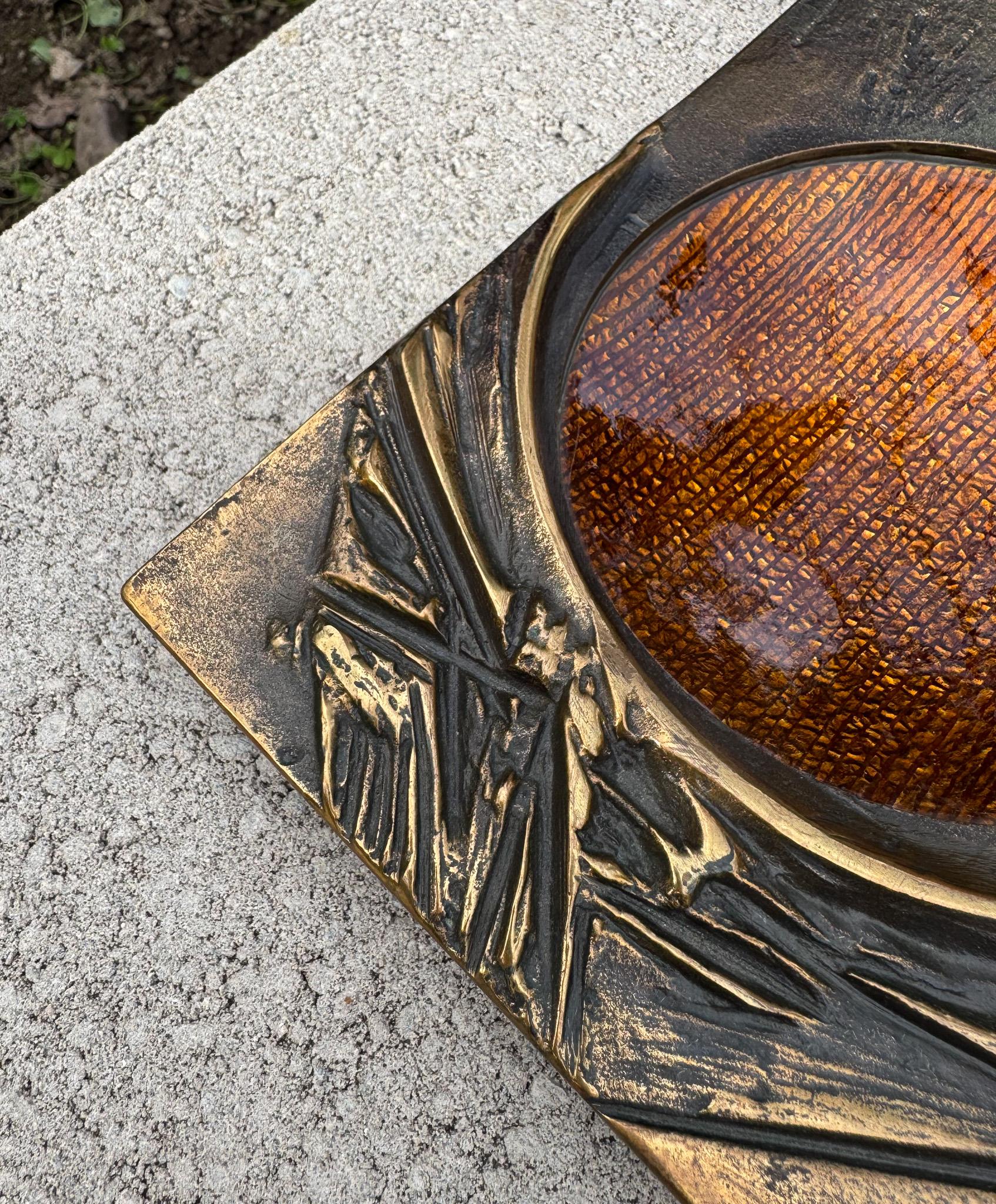 Vide poche de bronce y esmalte Studio Del Campo, Italia, c.1960 en venta 1