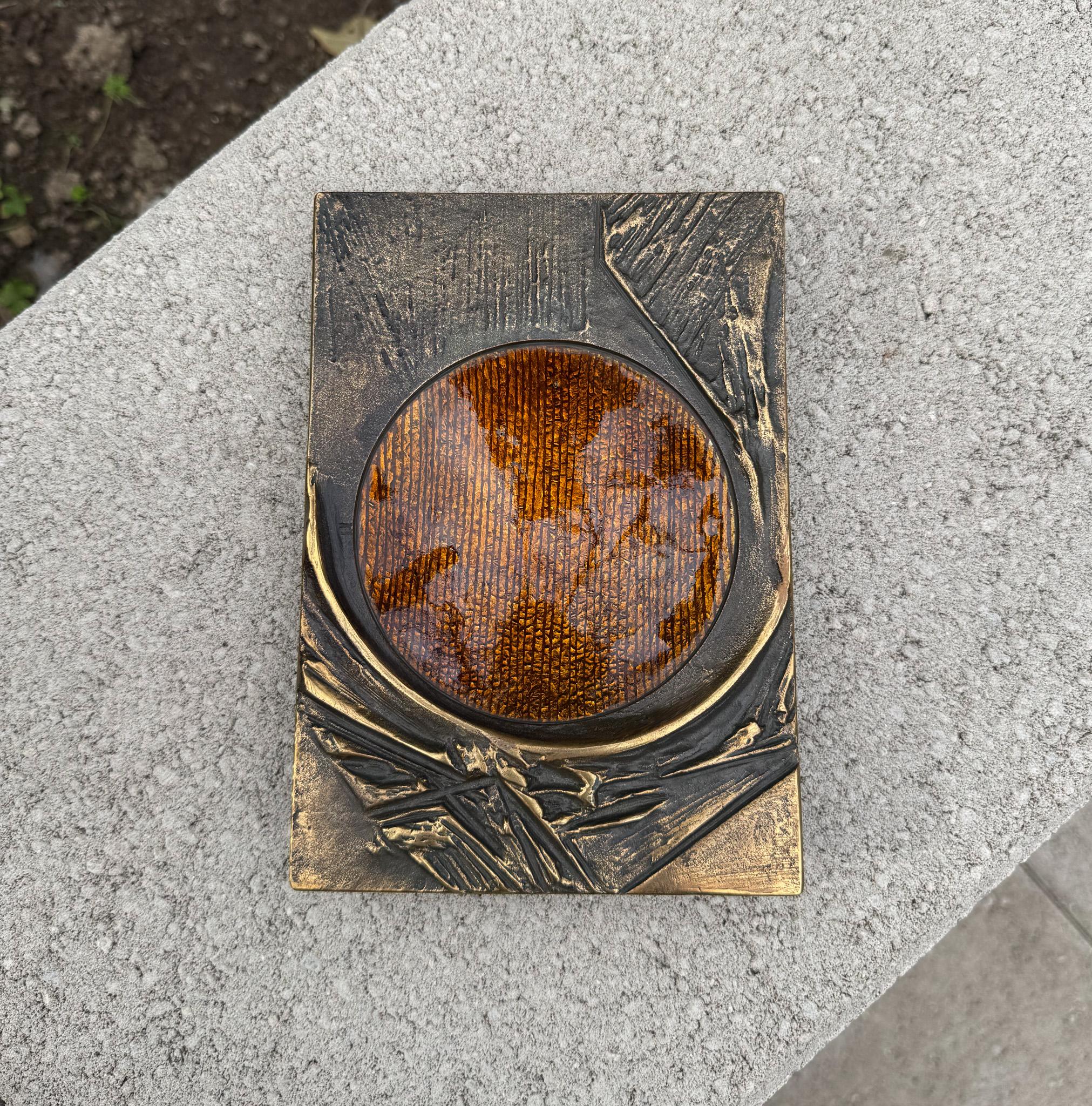 Vide poche de bronce y esmalte Studio Del Campo, Italia, c.1960 en venta 2