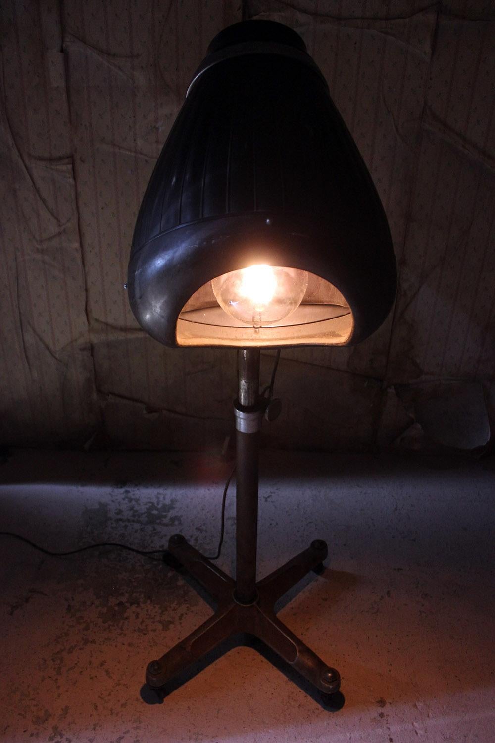 Studio Floor Lamp Converted from a Hairdressing Salon Dryer by Eugene Ltd. 3