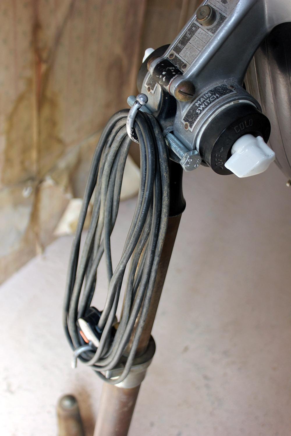 English Studio Floor Lamp Converted from a Hairdressing Salon Dryer by Eugene Ltd.