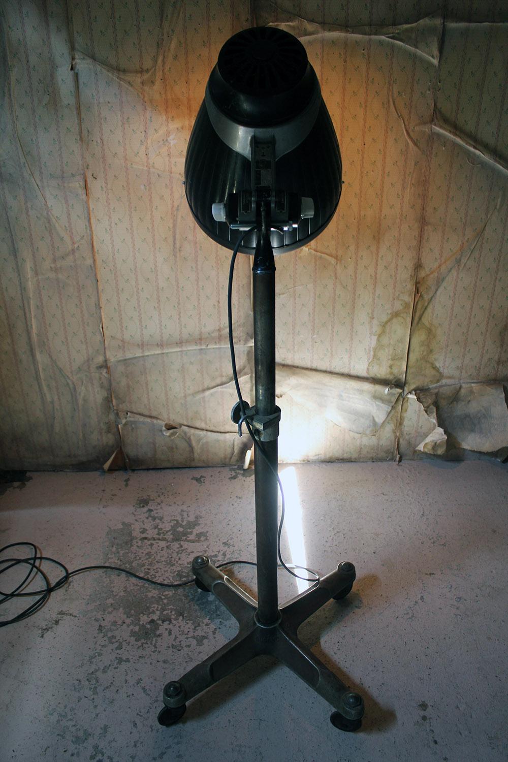 Studio Floor Lamp Converted from a Hairdressing Salon Dryer by Eugene Ltd. In Good Condition In Bedford, Bedfordshire