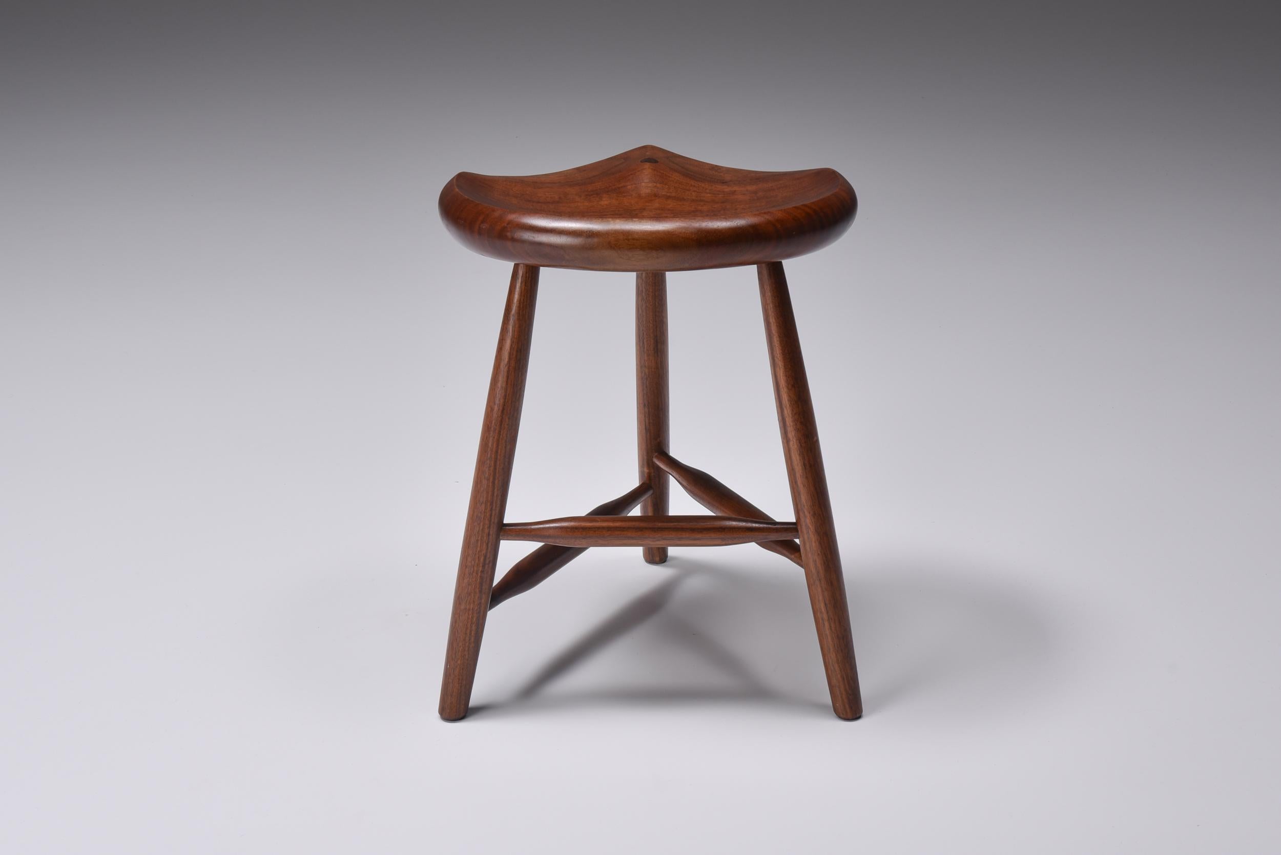 Américain Studio Furniture tabouret American Craft de style mi-siècle moderne, États-Unis, années 1960 en vente