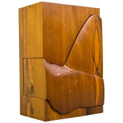 Studio Furniture Wall Cabinet in Solid Walnut, 1970s, US