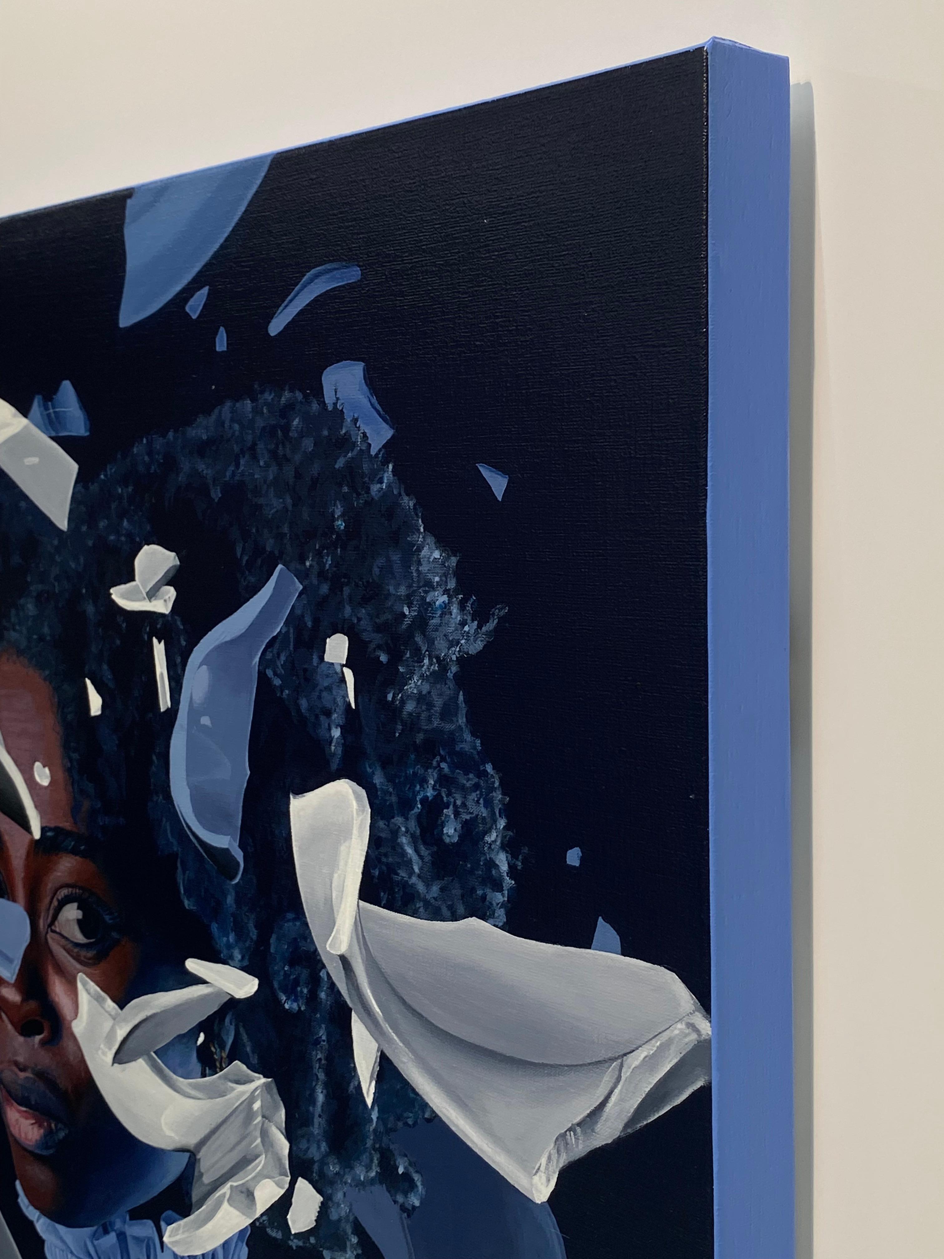 Blue Serenity - Graffiti contemporanei con vernice spray di Studio Giftig in vendita 9