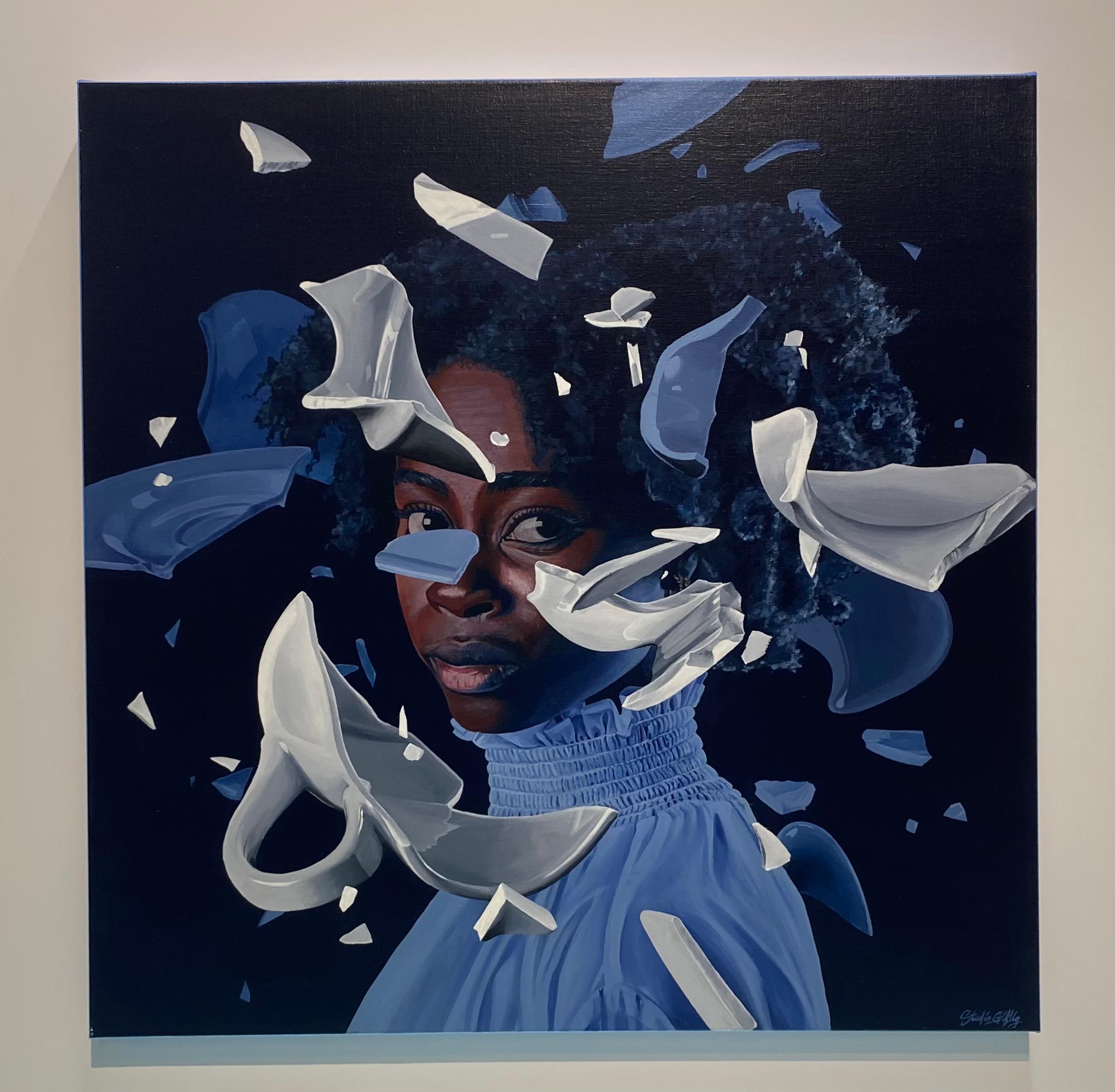 Blue Serenity - Graffiti contemporanei con vernice spray di Studio Giftig in vendita 1
