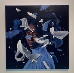 Blue Serenity - Contemporary Spray Paint Graffiti by Studio Giftig