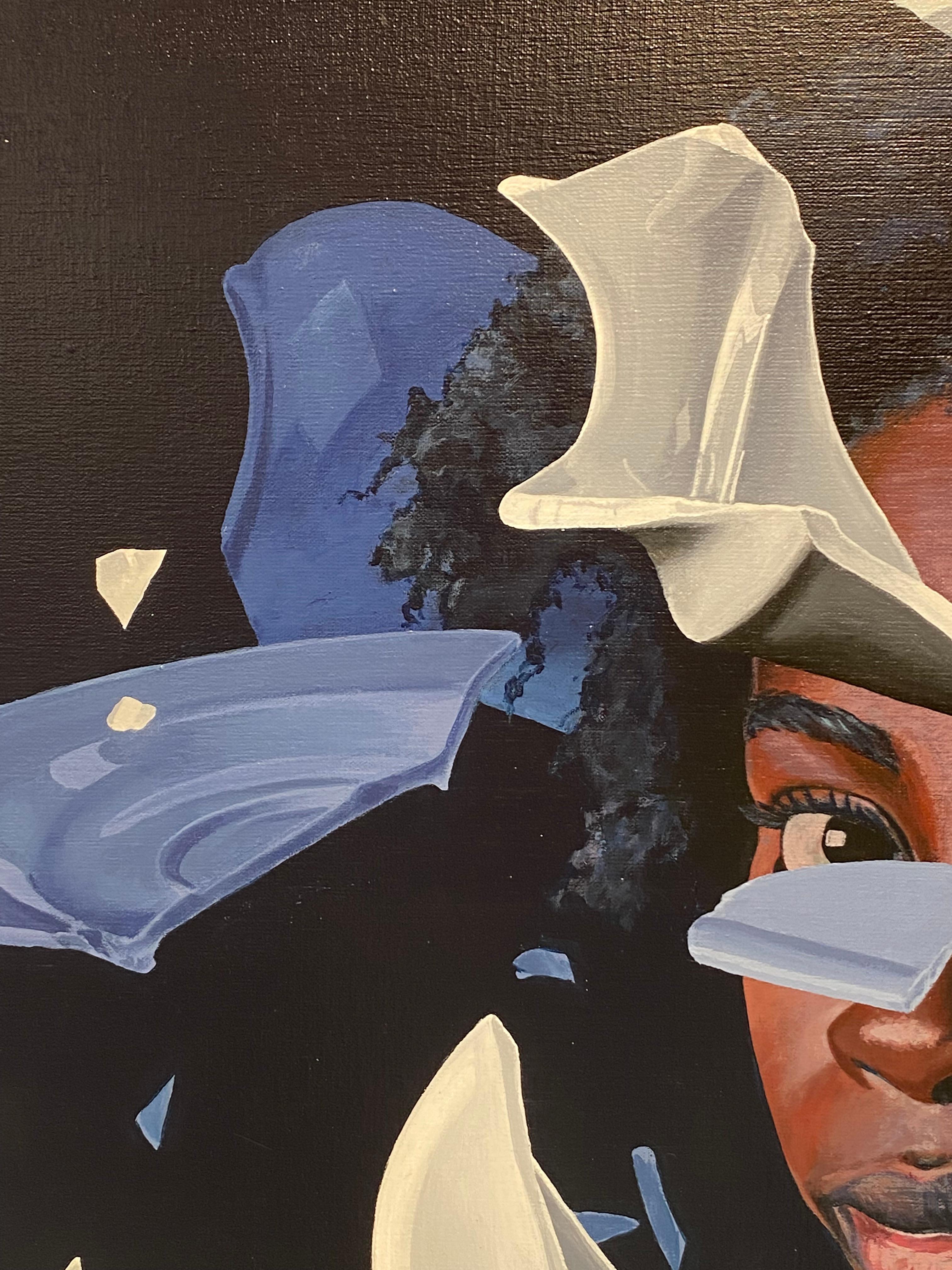 Blue Serenity - Graffiti contemporanei con vernice spray di Studio Giftig in vendita 3