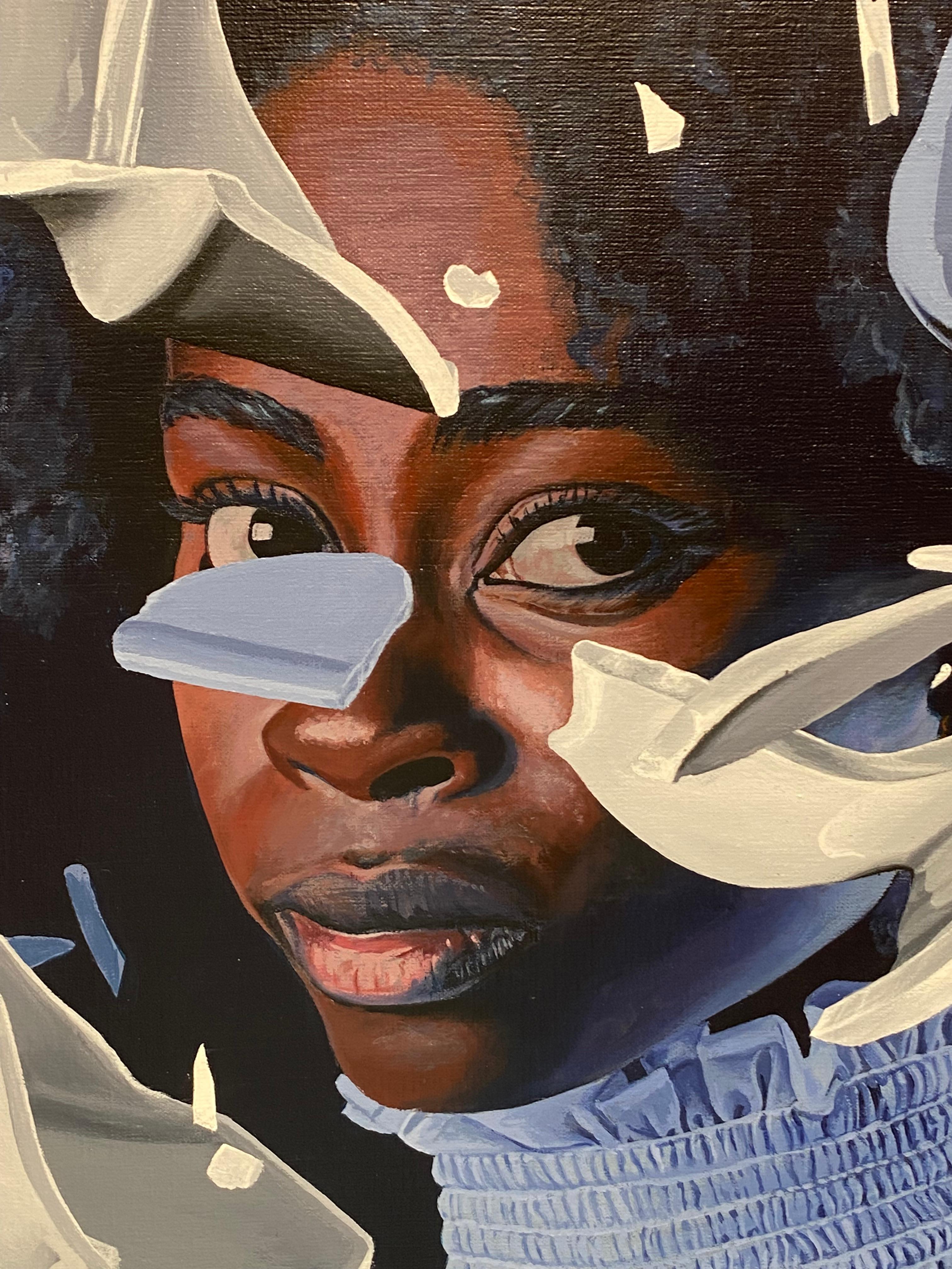 Blue Serenity - Graffiti contemporanei con vernice spray di Studio Giftig in vendita 4
