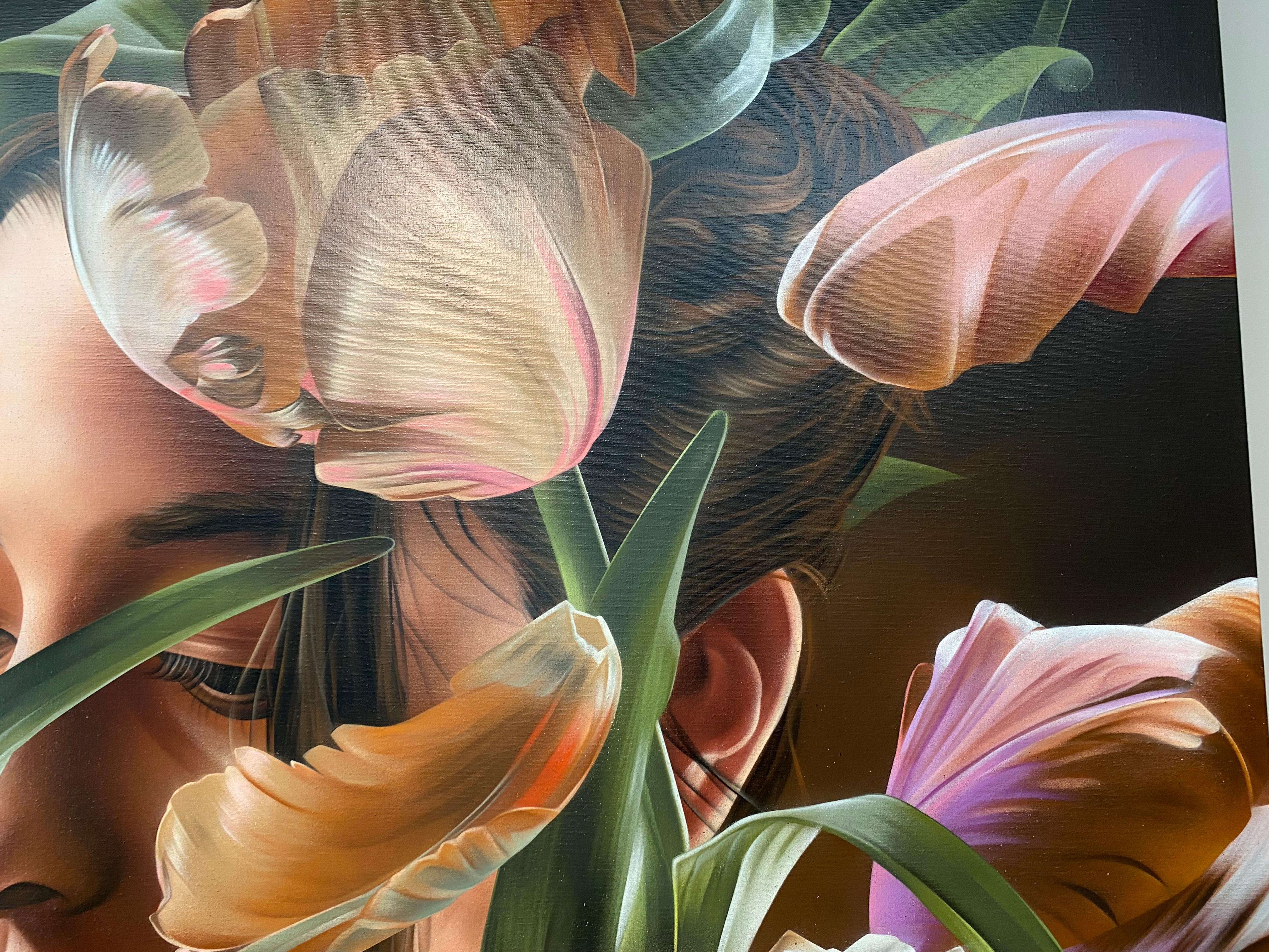 Soul Flora - 21st Century Contemporary Spray Paint Graffiti von Studio Giftig im Angebot 5