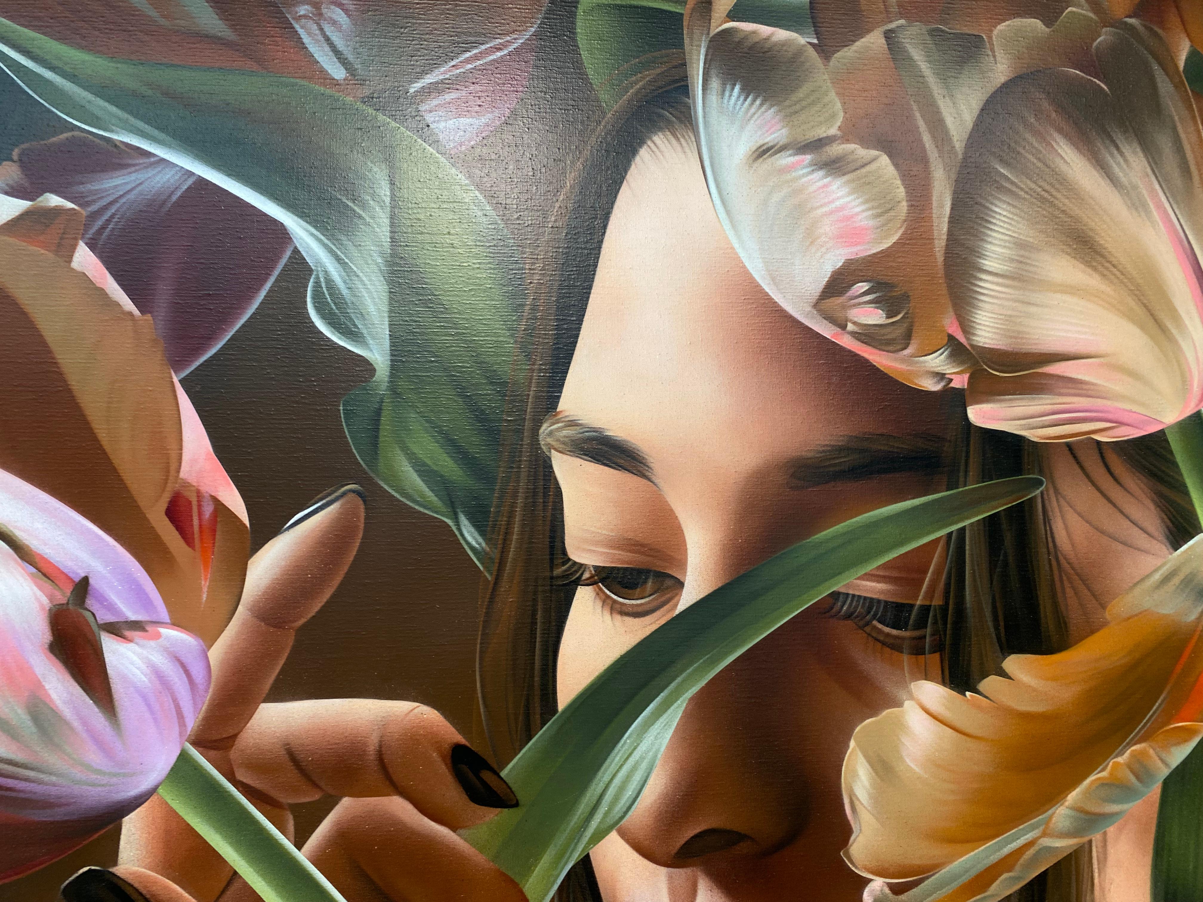 Soul Flora - 21st Century Contemporary Spray Paint Graffiti von Studio Giftig im Angebot 6