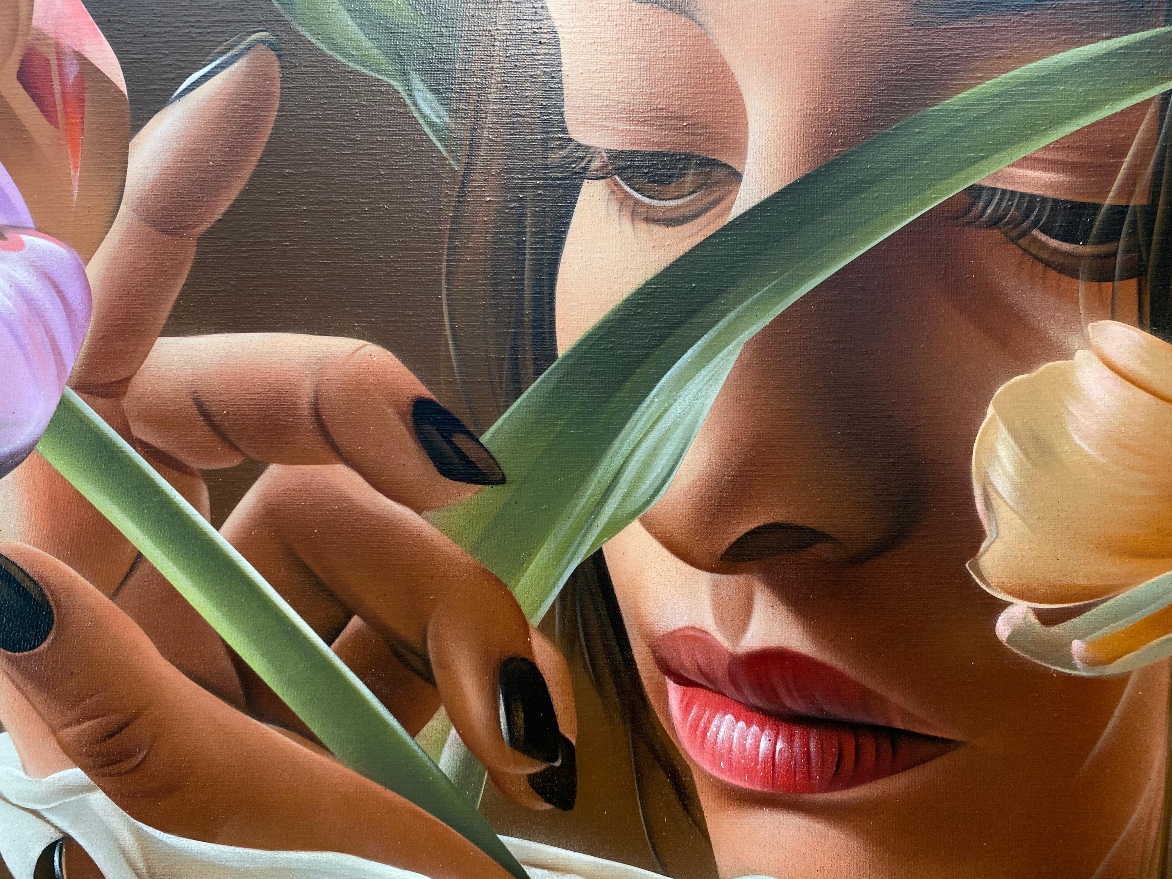 Soul Flora - 21st Century Contemporary Spray Paint Graffiti von Studio Giftig im Angebot 7