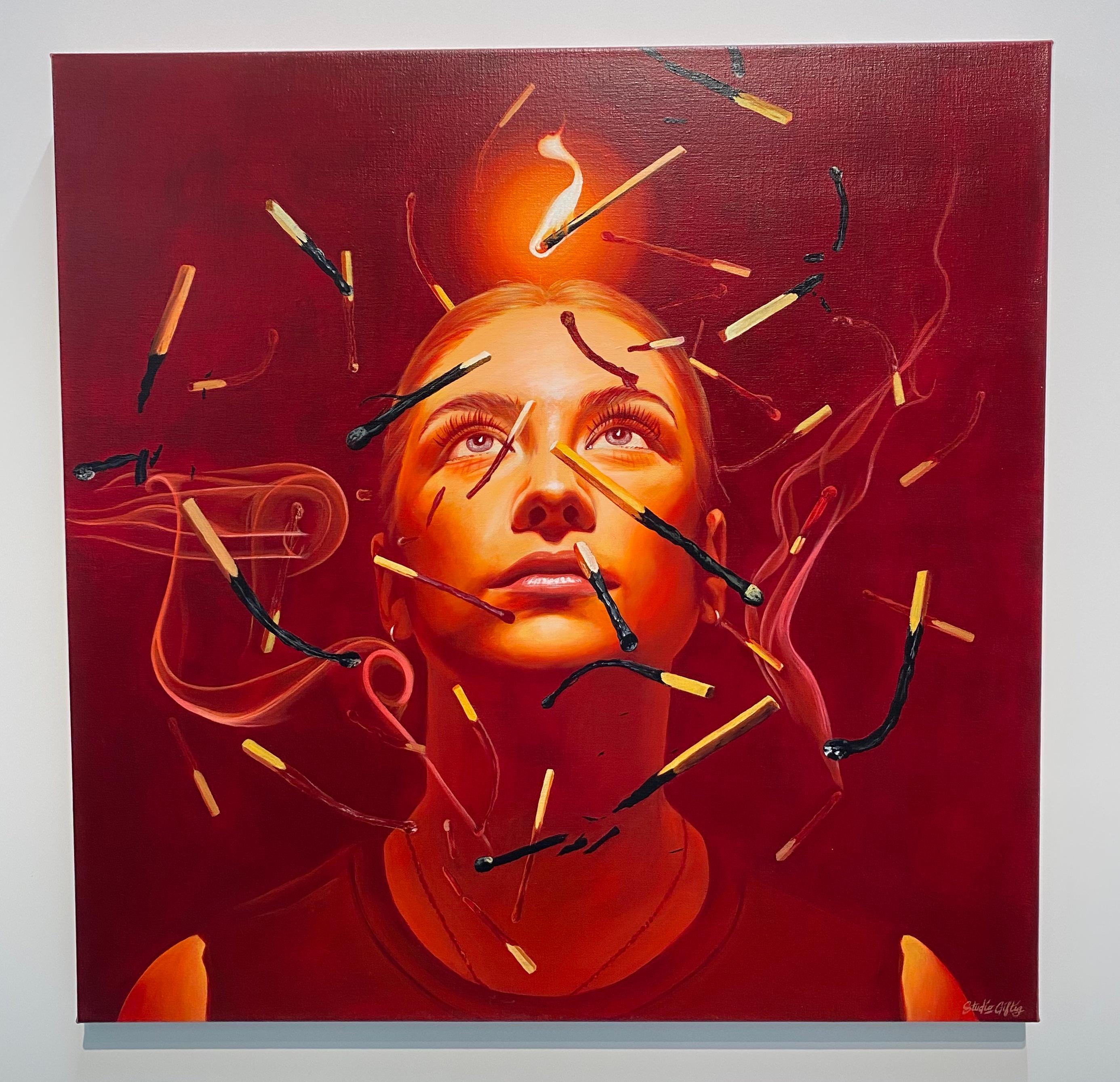 La luce della speranza - Graffiti contemporanei con vernice spray di Studio Giftig in vendita 1