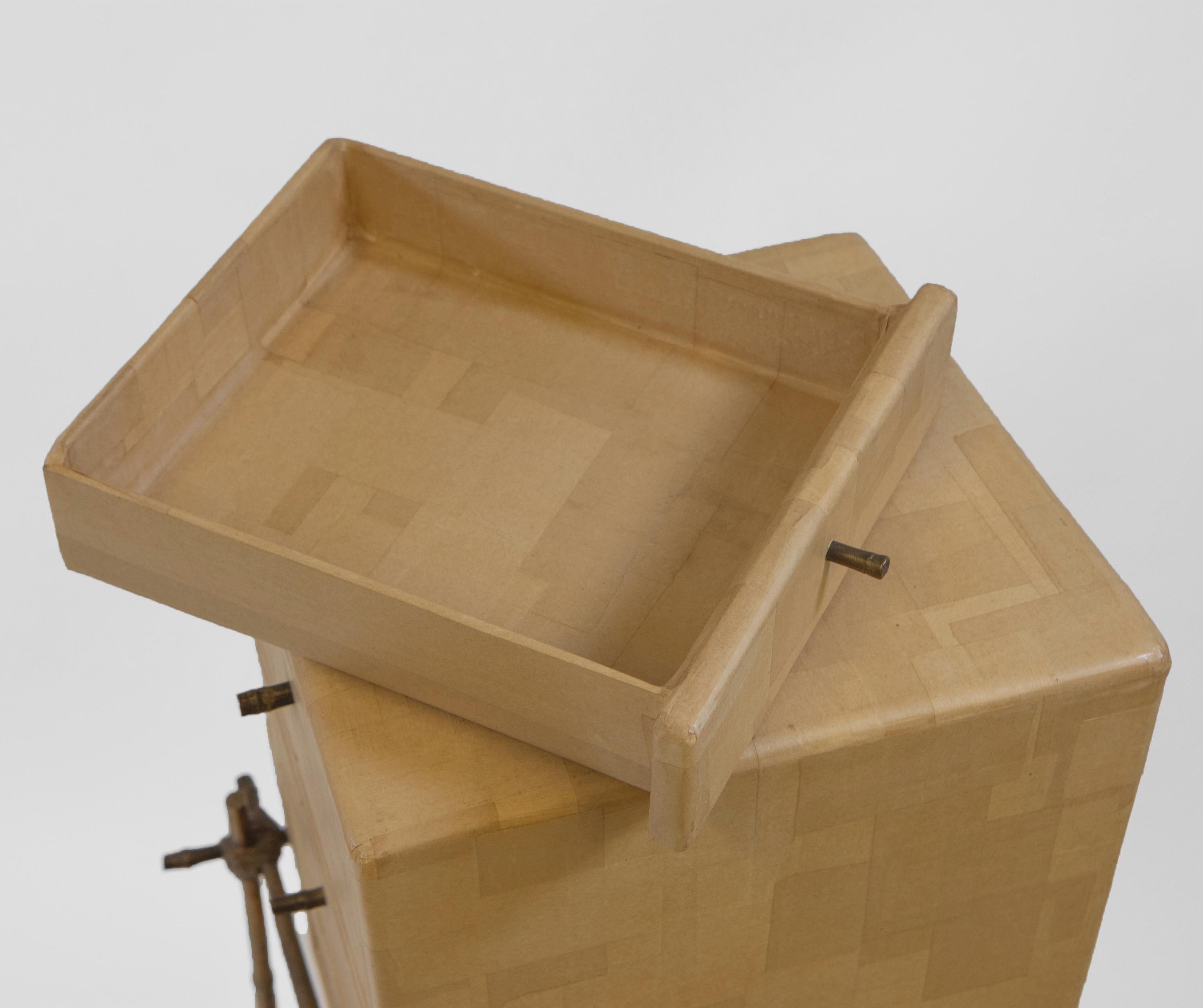 Studio Glithero Ad Hoc Cabinet sur pied en bambou bronze doré Les French Series 1 en vente 3