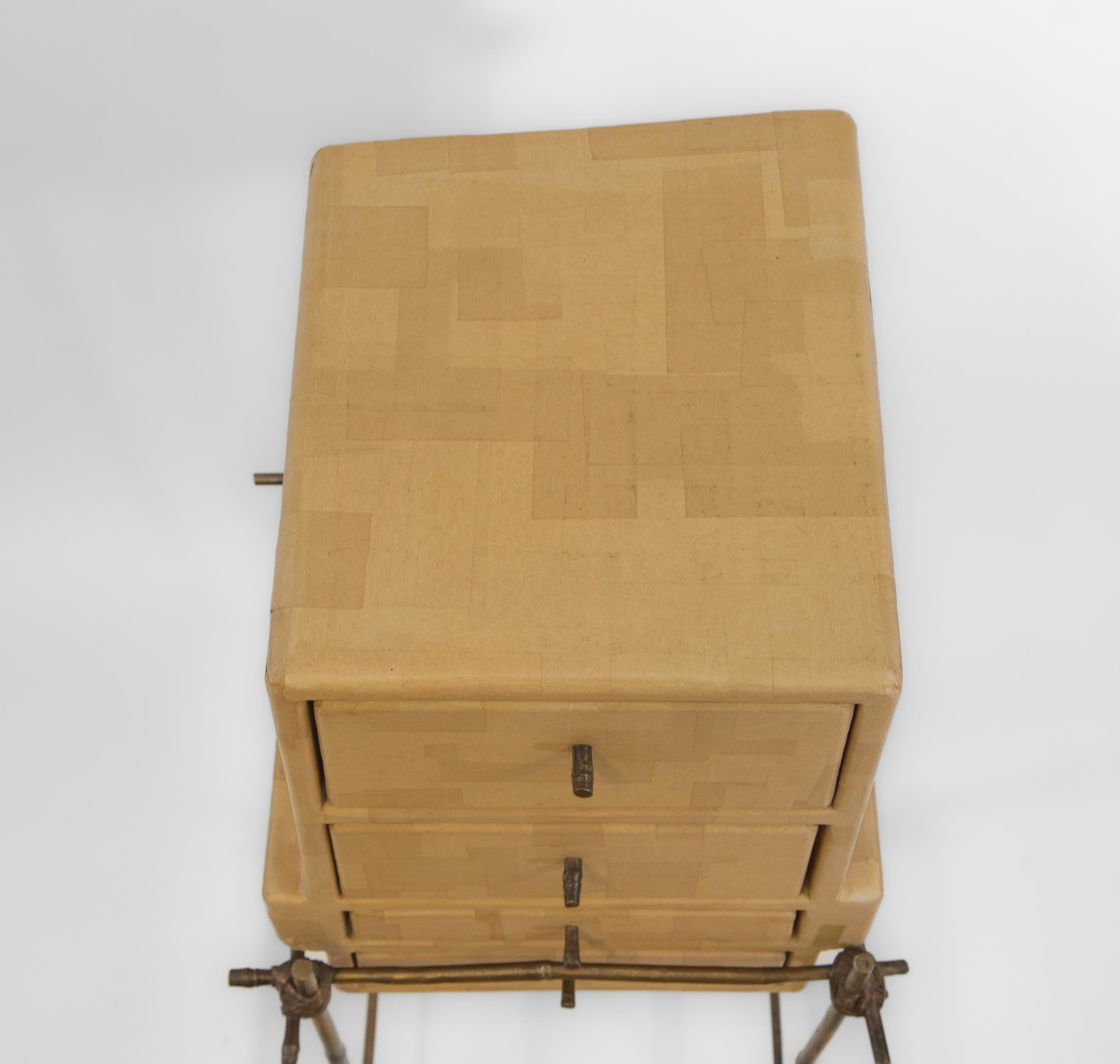 Studio Glithero Ad Hoc Cabinet sur pied en bambou bronze doré Les French Series 1 en vente 1