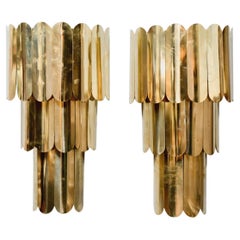Paire d'appliques en laiton de Studio Glustin